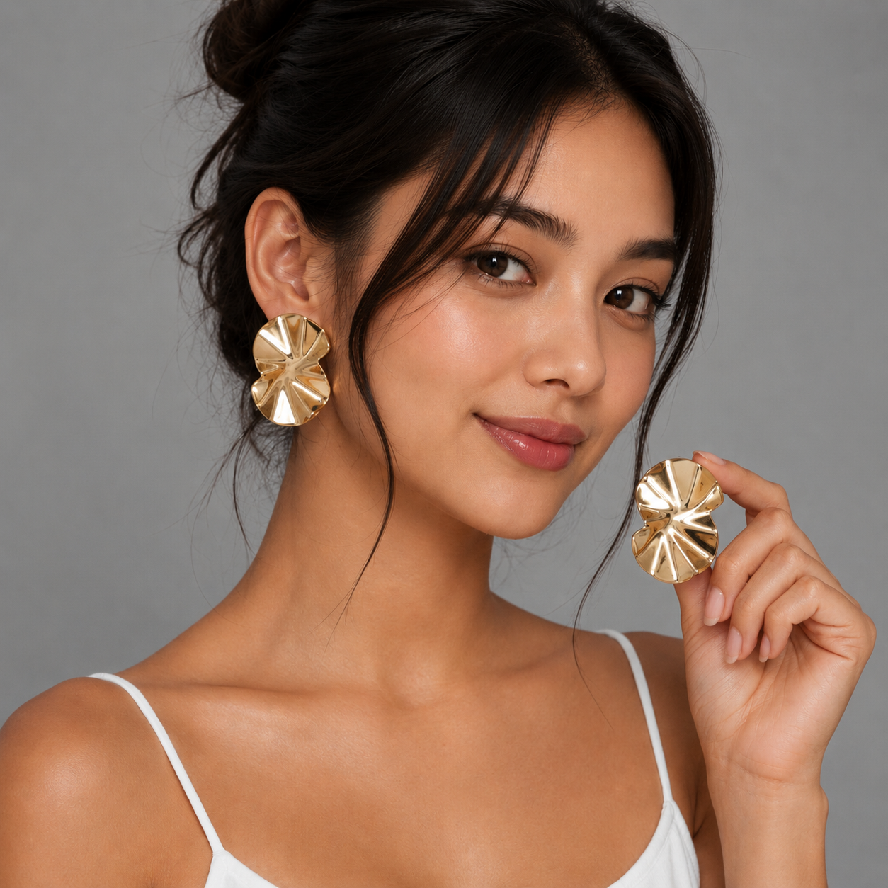 Rumi Gold Statement Earrings
