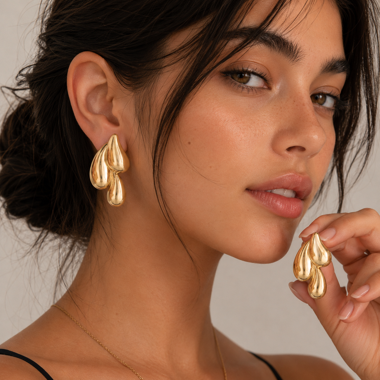 Veronica Gold Statement Earrings