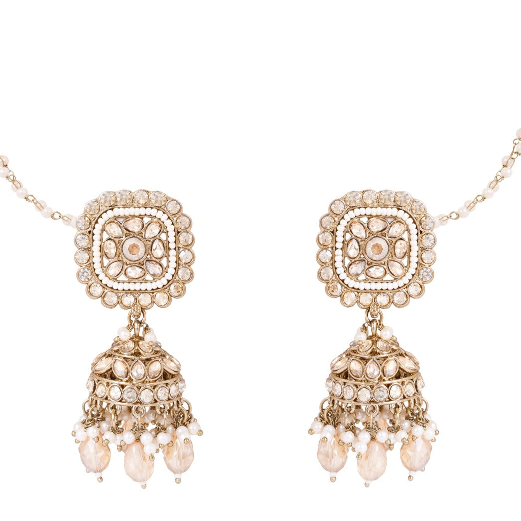 Vintage Finish Jhumka Earrings - Drop Design