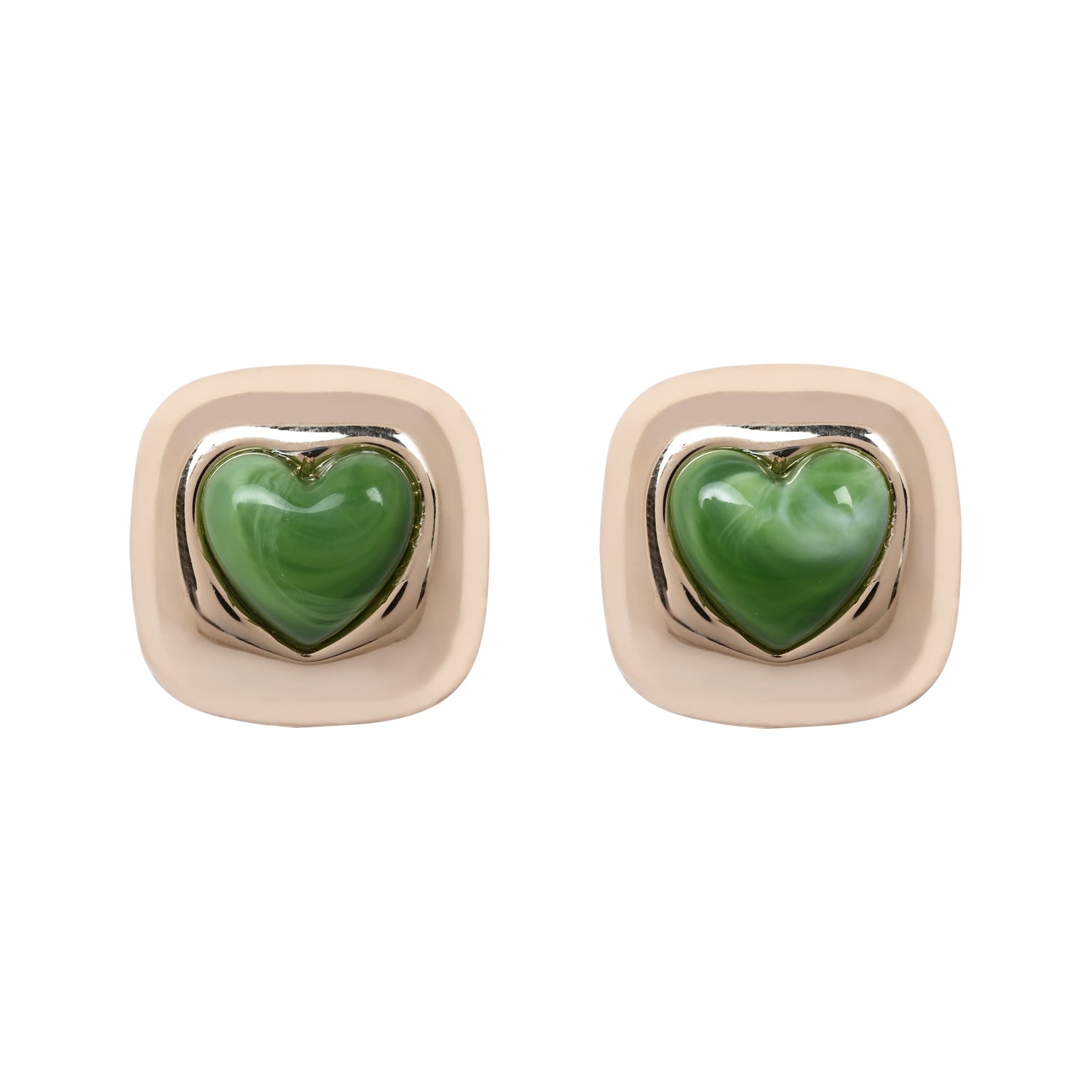 Green Pop – Set of 3 Quirky Enamel Stud Earrings