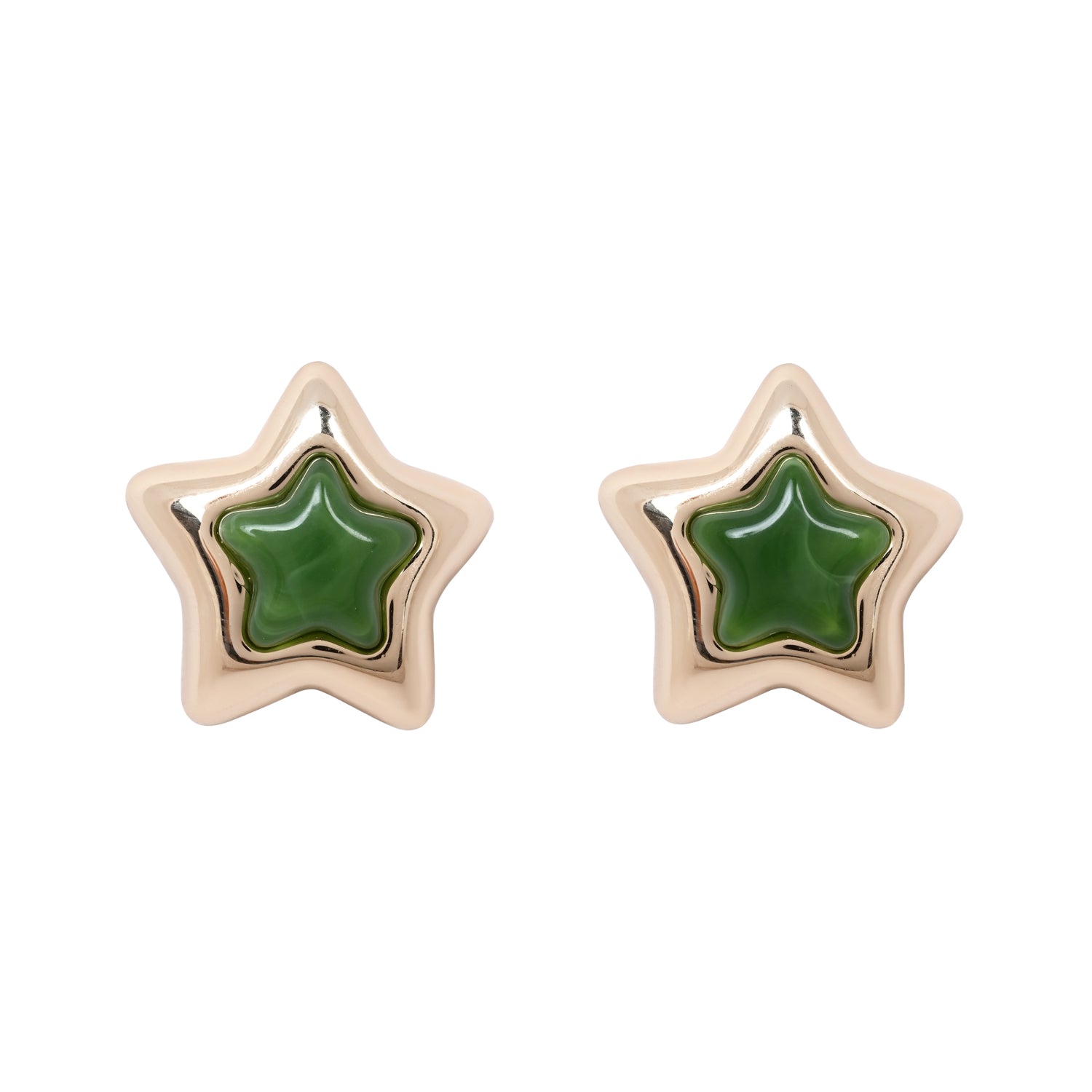 Green Pop – Set of 3 Quirky Enamel Stud Earrings