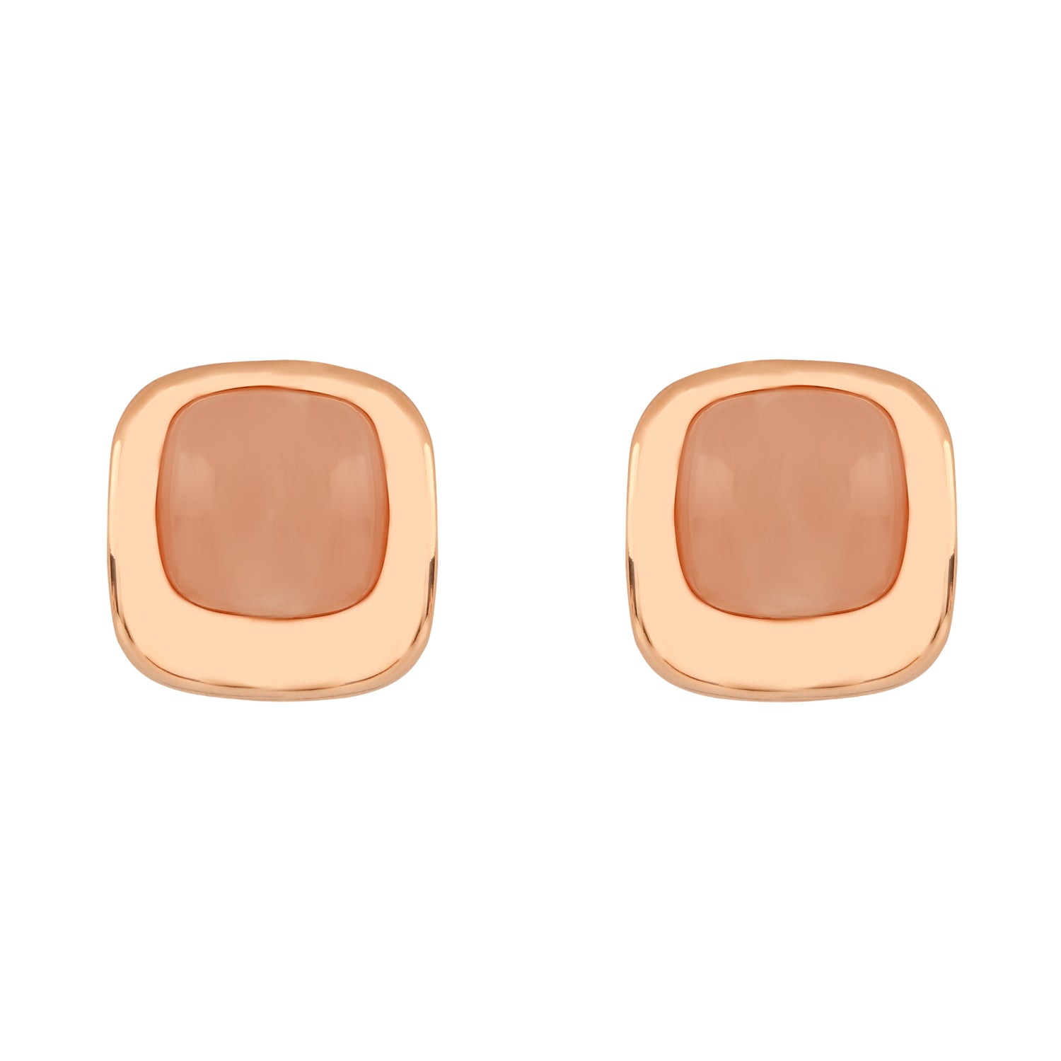 Peach Glow – Set of 3 Quirky Enamel Stud Earrings