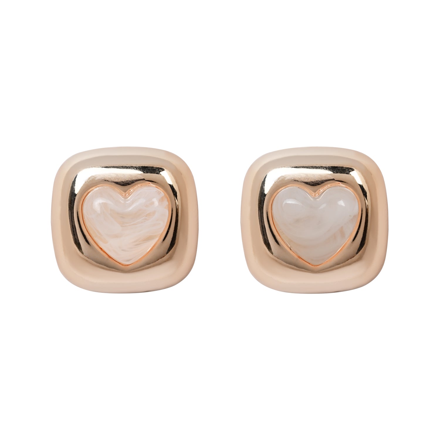 Frost Glaze – Set of 3 Quirky White Enamel Stud Earrings