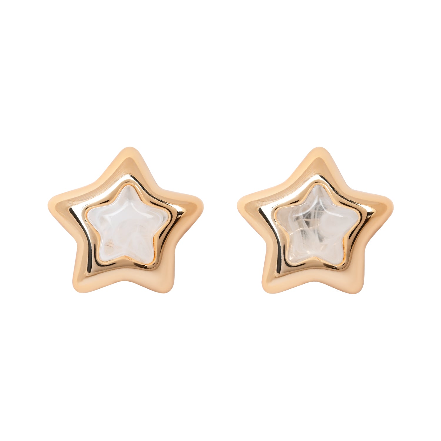 Frost Glaze – Set of 3 Quirky White Enamel Stud Earrings