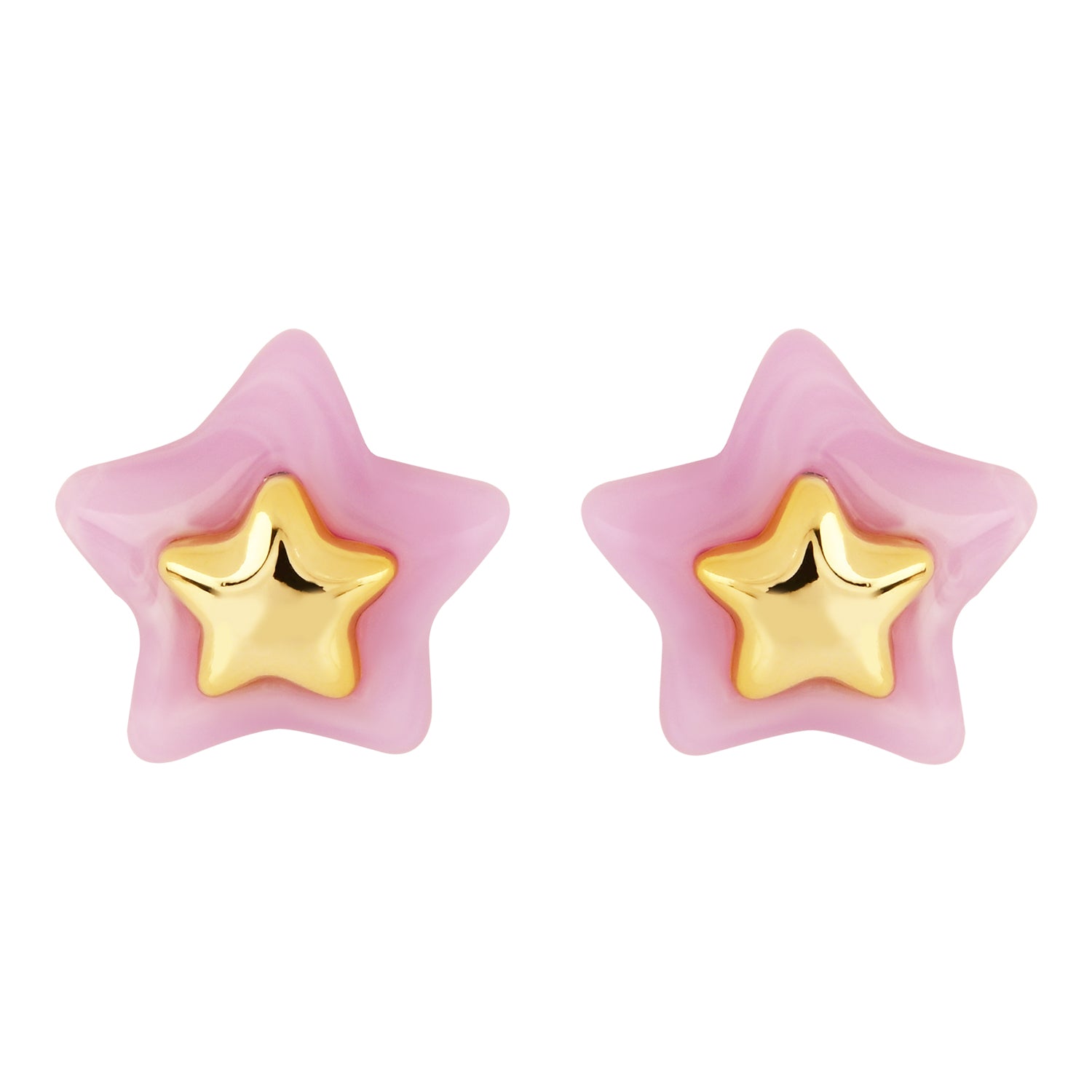 Lavender Dream – Set of 3 Quirky Enamel Stud Earrings