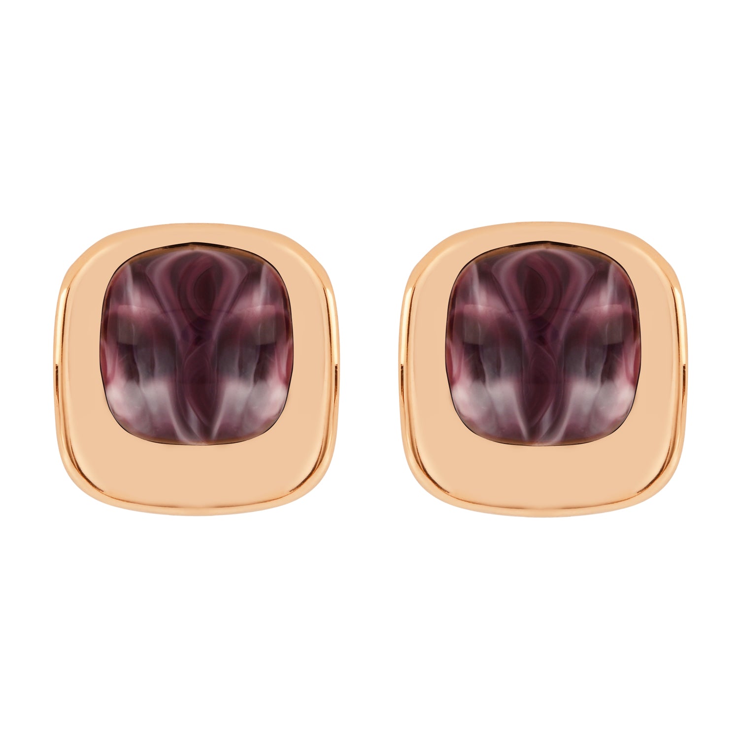 Lavender Dream – Set of 3 Quirky Enamel Stud Earrings