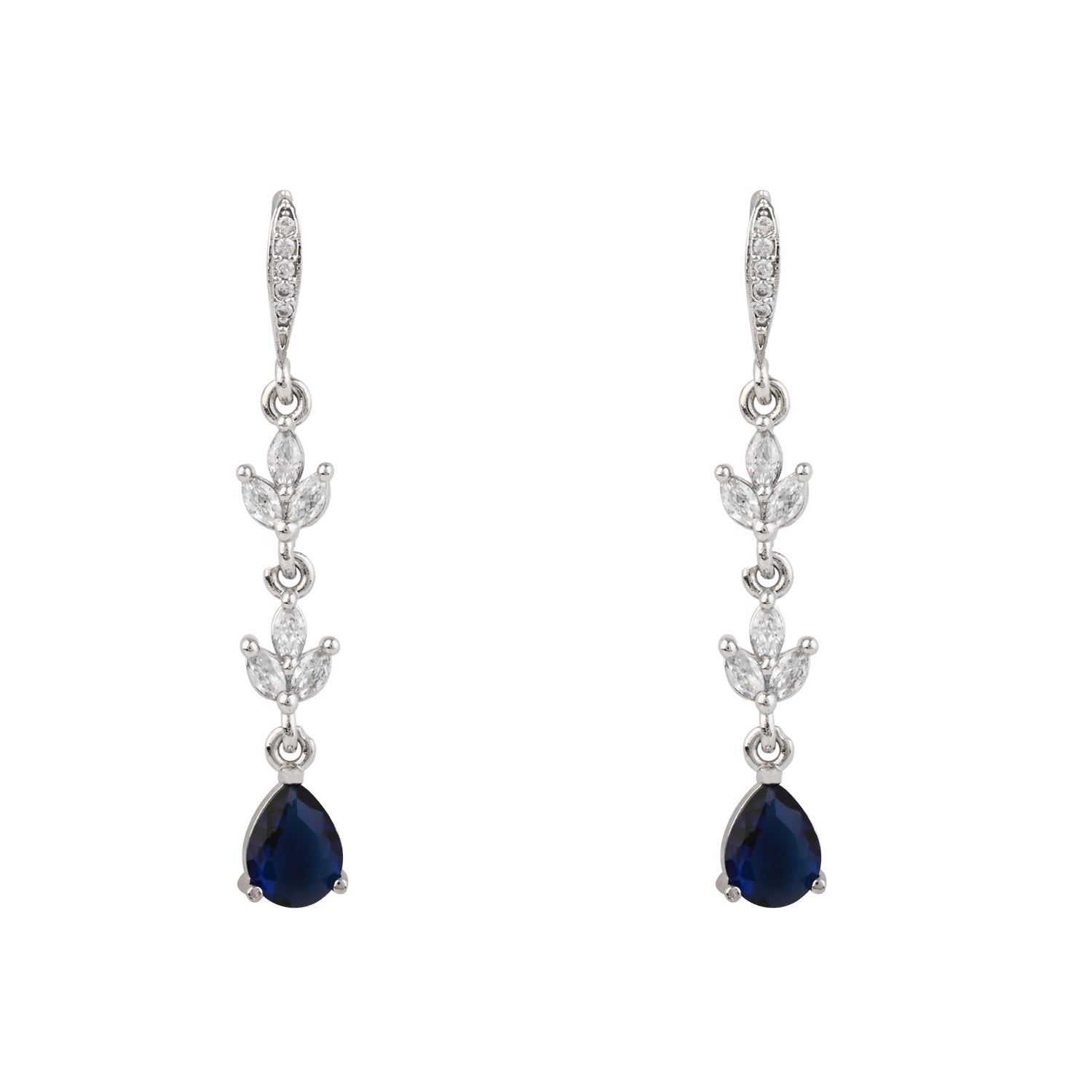 Ayira - Silver Blue Earrings