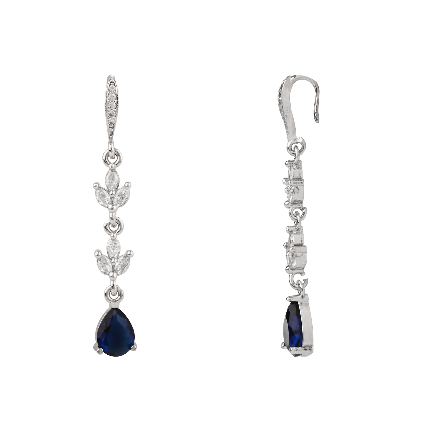 Ayira - Silver Blue Earrings