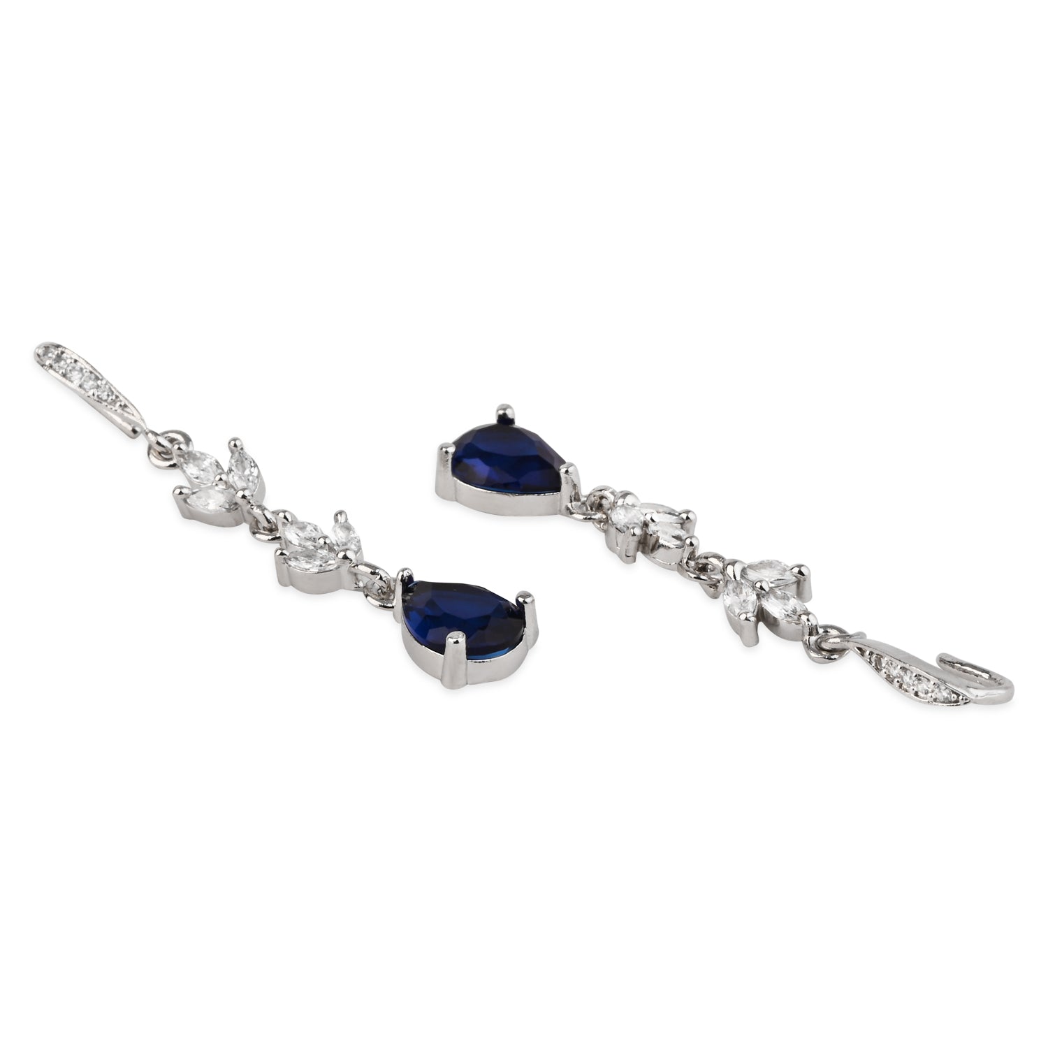 Ayira - Silver Blue Earrings