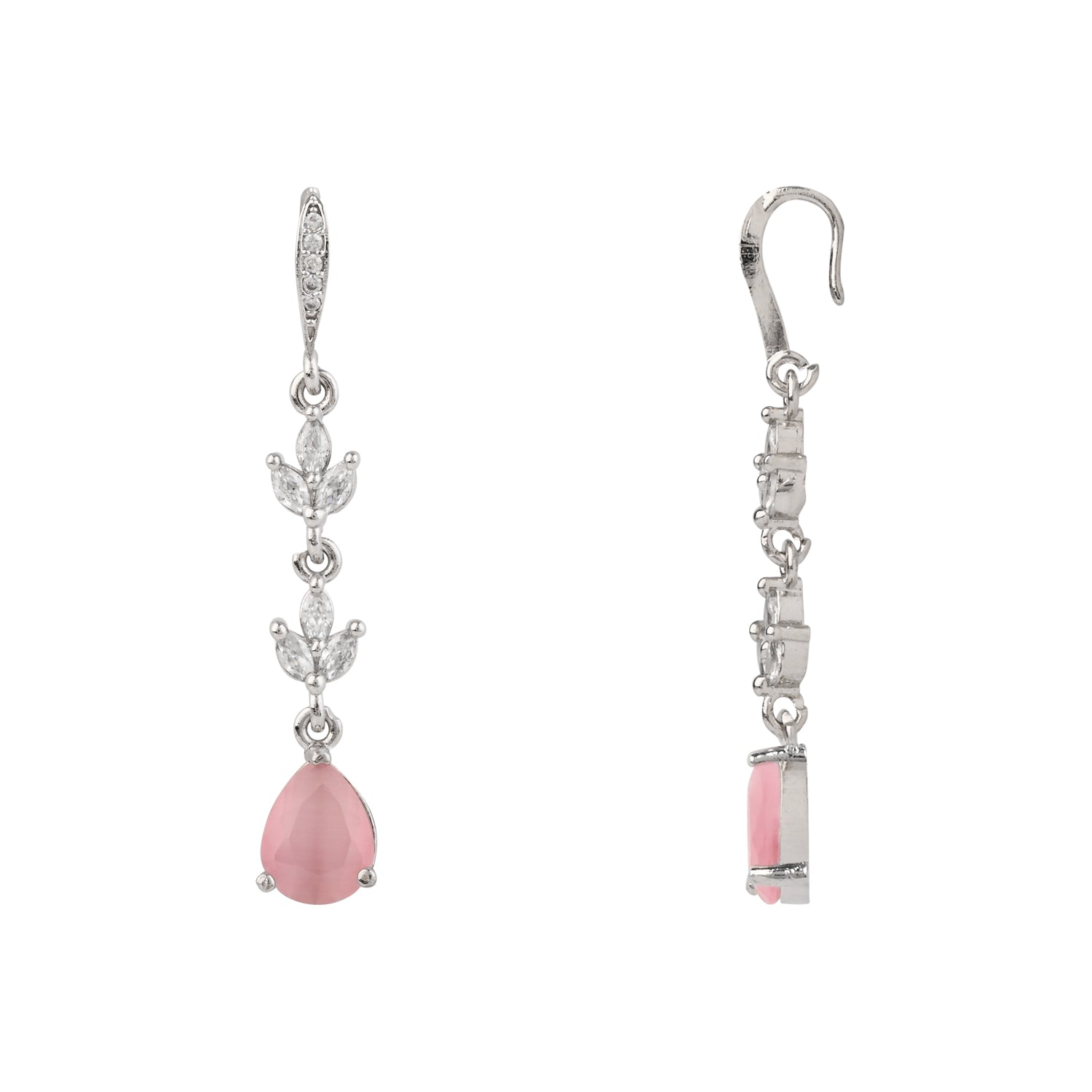 Ayira - Silver Pink Earrings