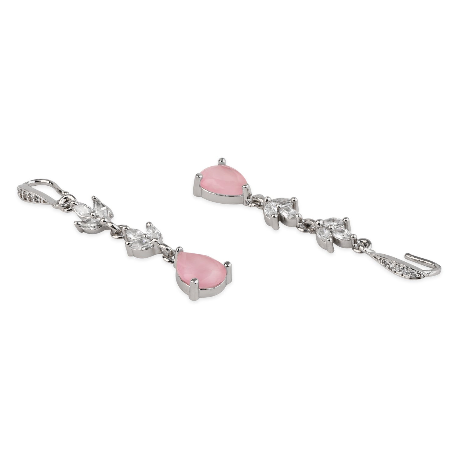 Ayira - Silver Pink Earrings