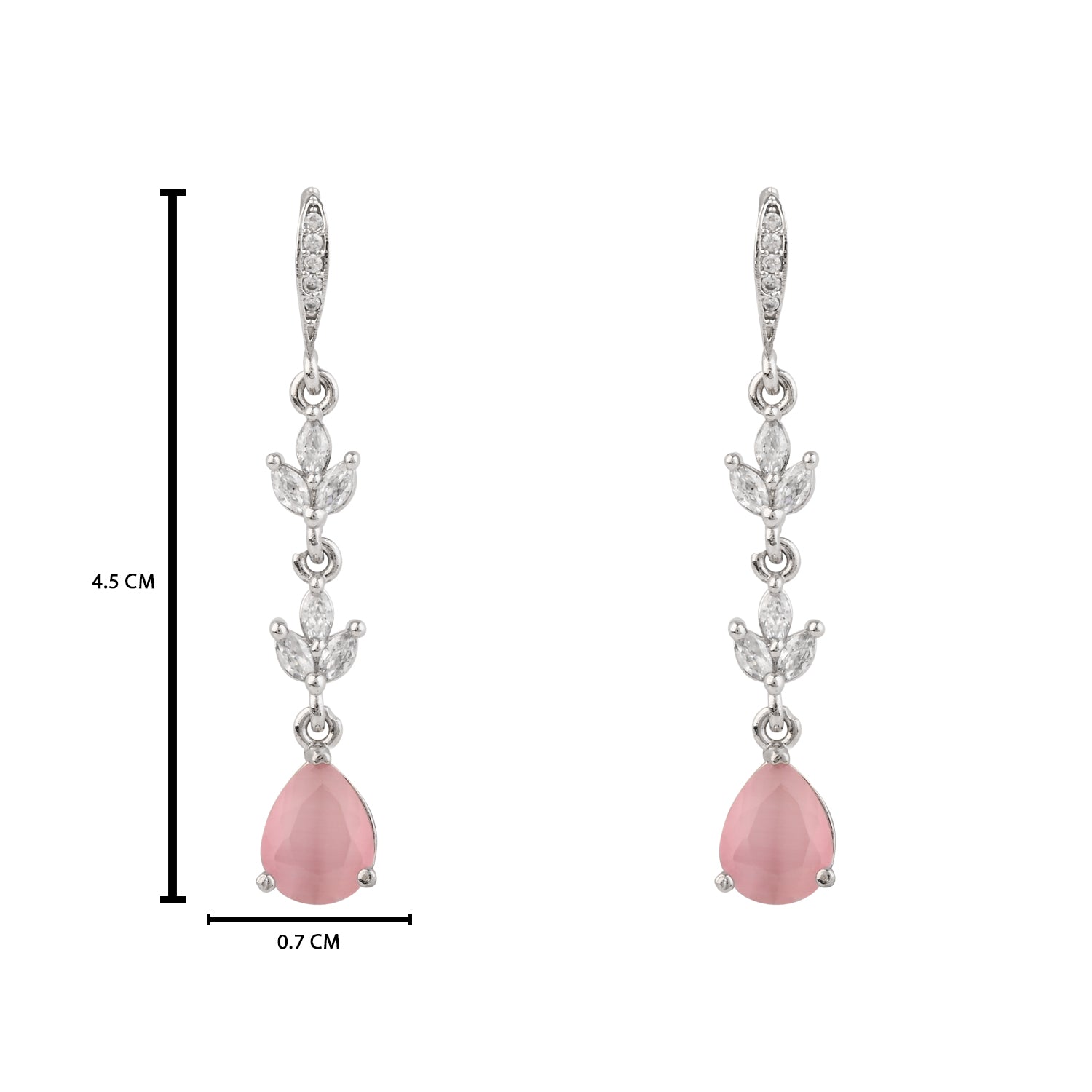 Ayira - Silver Pink Earrings