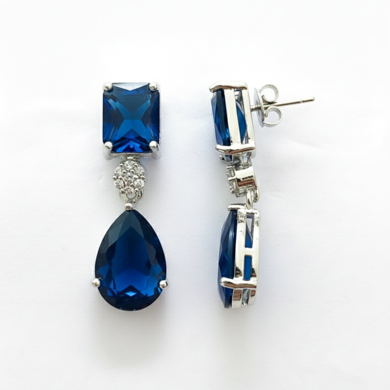 Lia Silver Blue Earrings