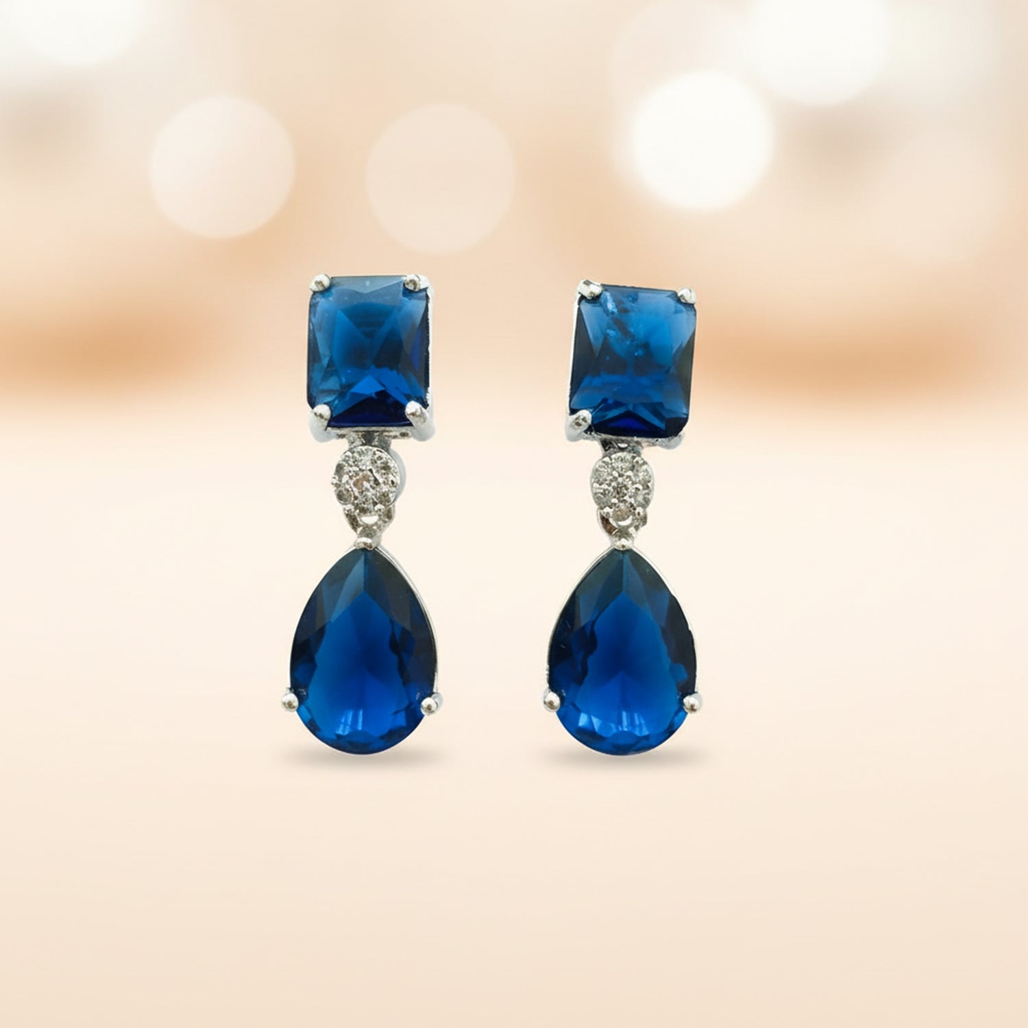 Lia Silver Blue Earrings