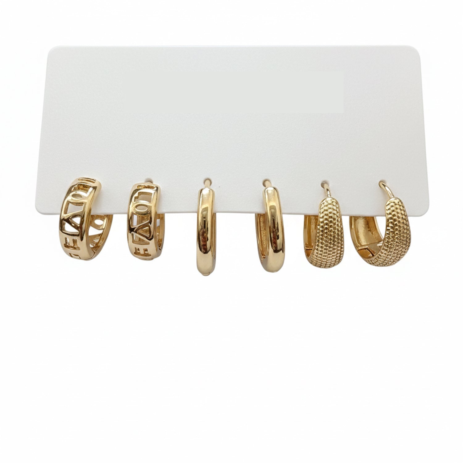 Blair- Set of Gold Plated Hoop Earrings