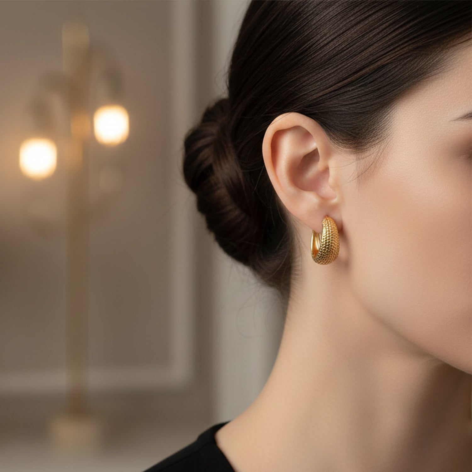 Blair- Set of Gold Plated Hoop Earrings