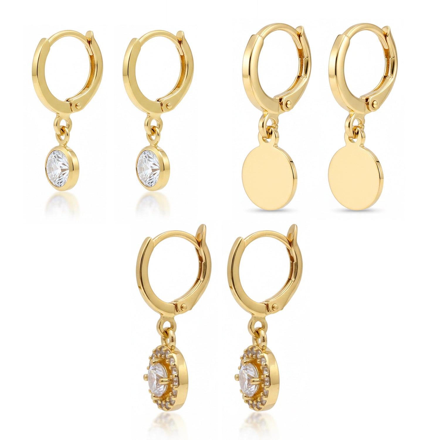 Loretta - Drop Earrings with Three Elegant Designs.