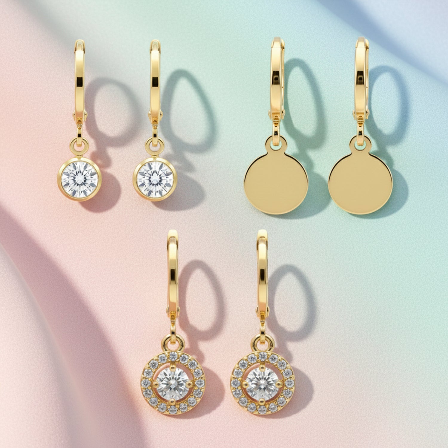 Loretta - Drop Earrings with Three Elegant Designs.