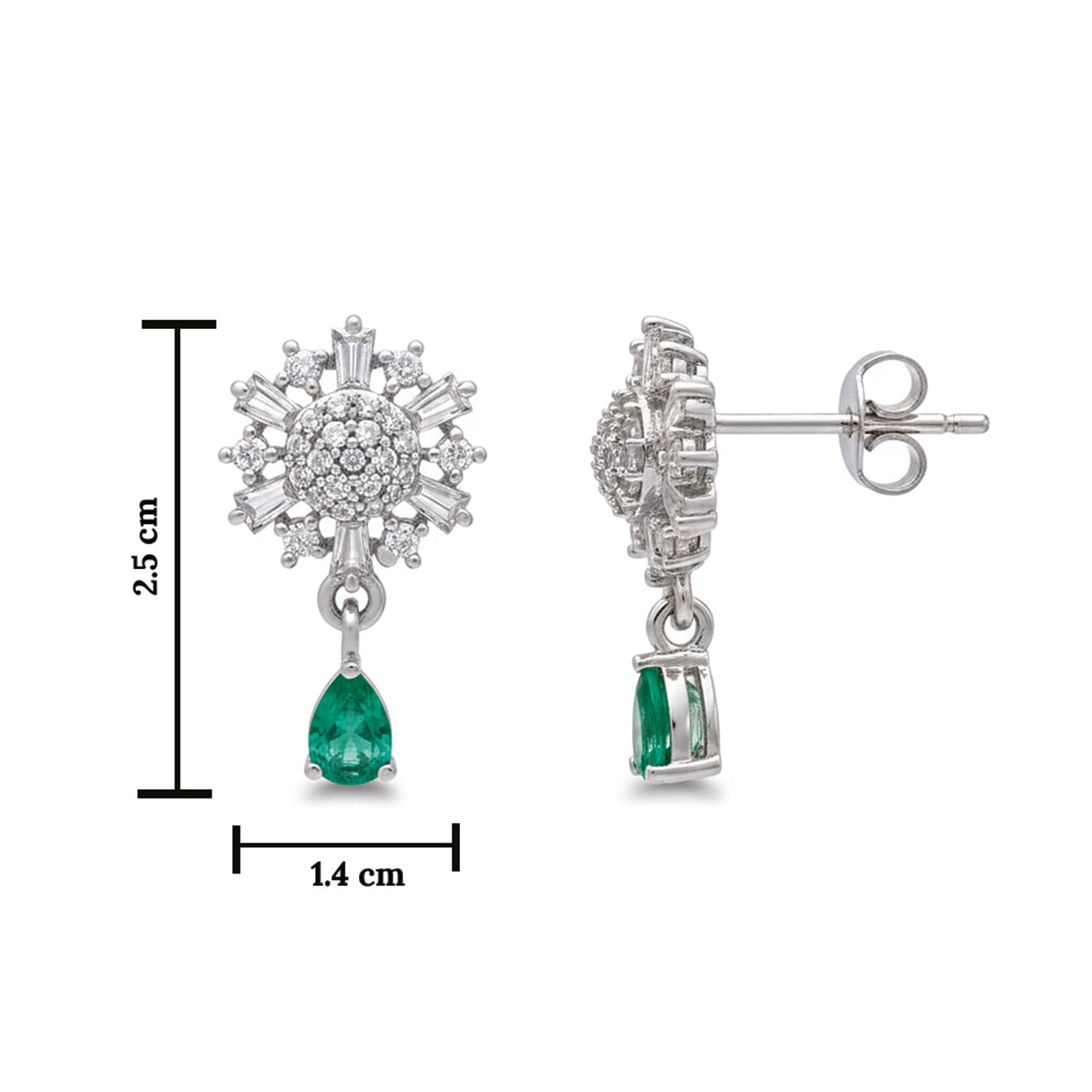 Nysa- Mint Winter Bloom Diamond Earrings