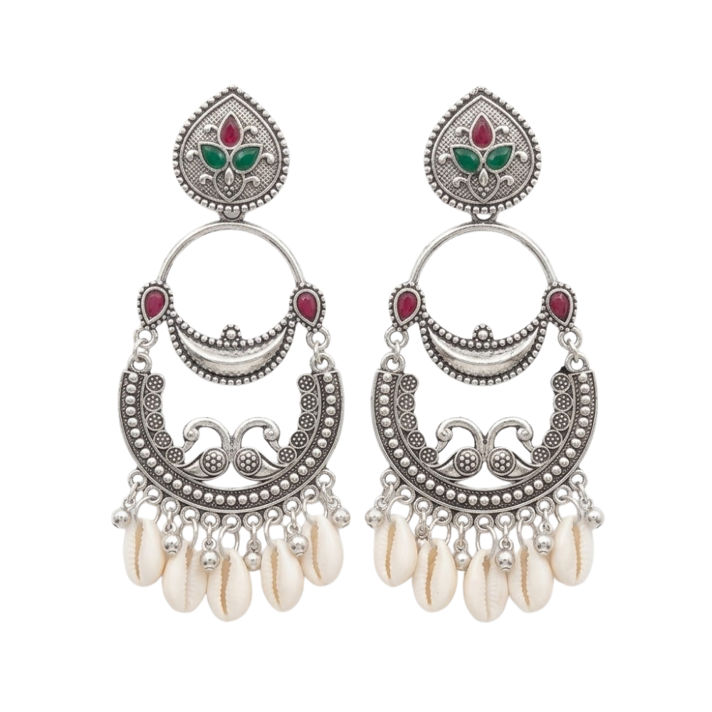 Rupangi- Cowrie Shell Dangle Earrings