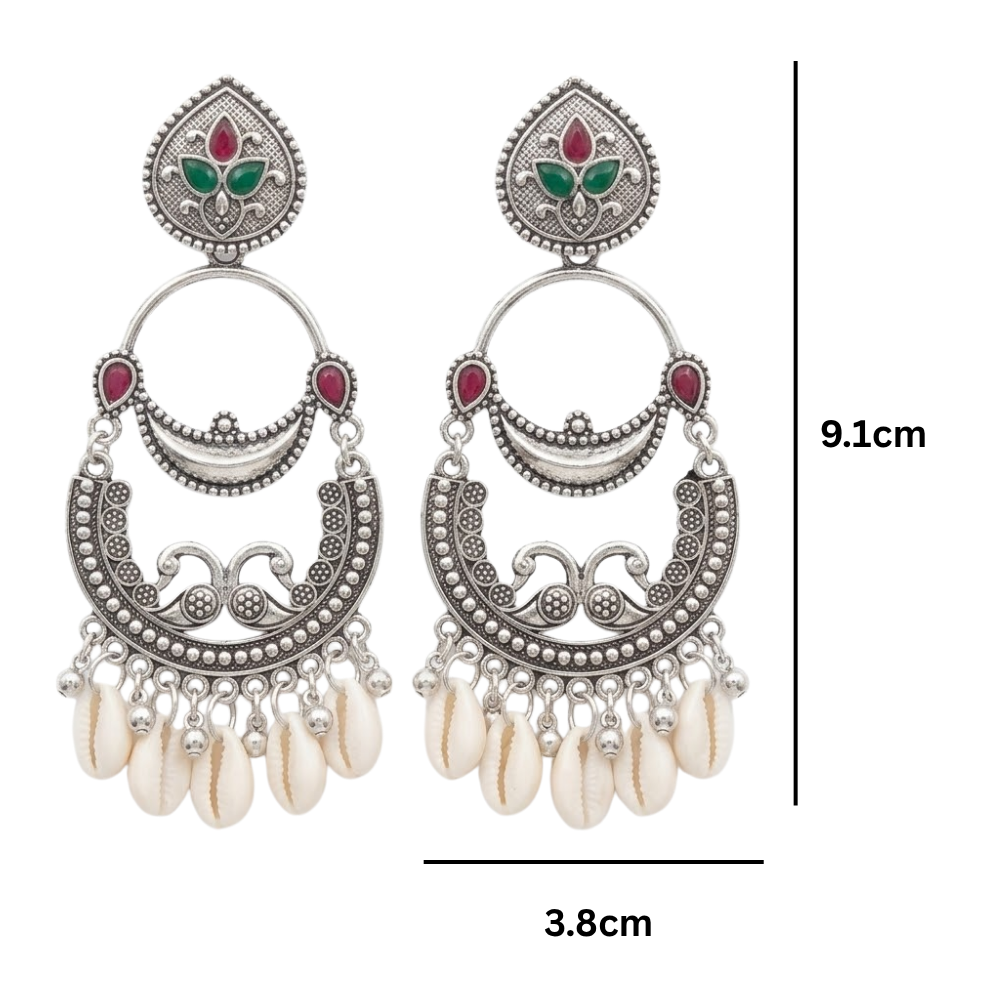 Rupangi- Cowrie Shell Dangle Earrings