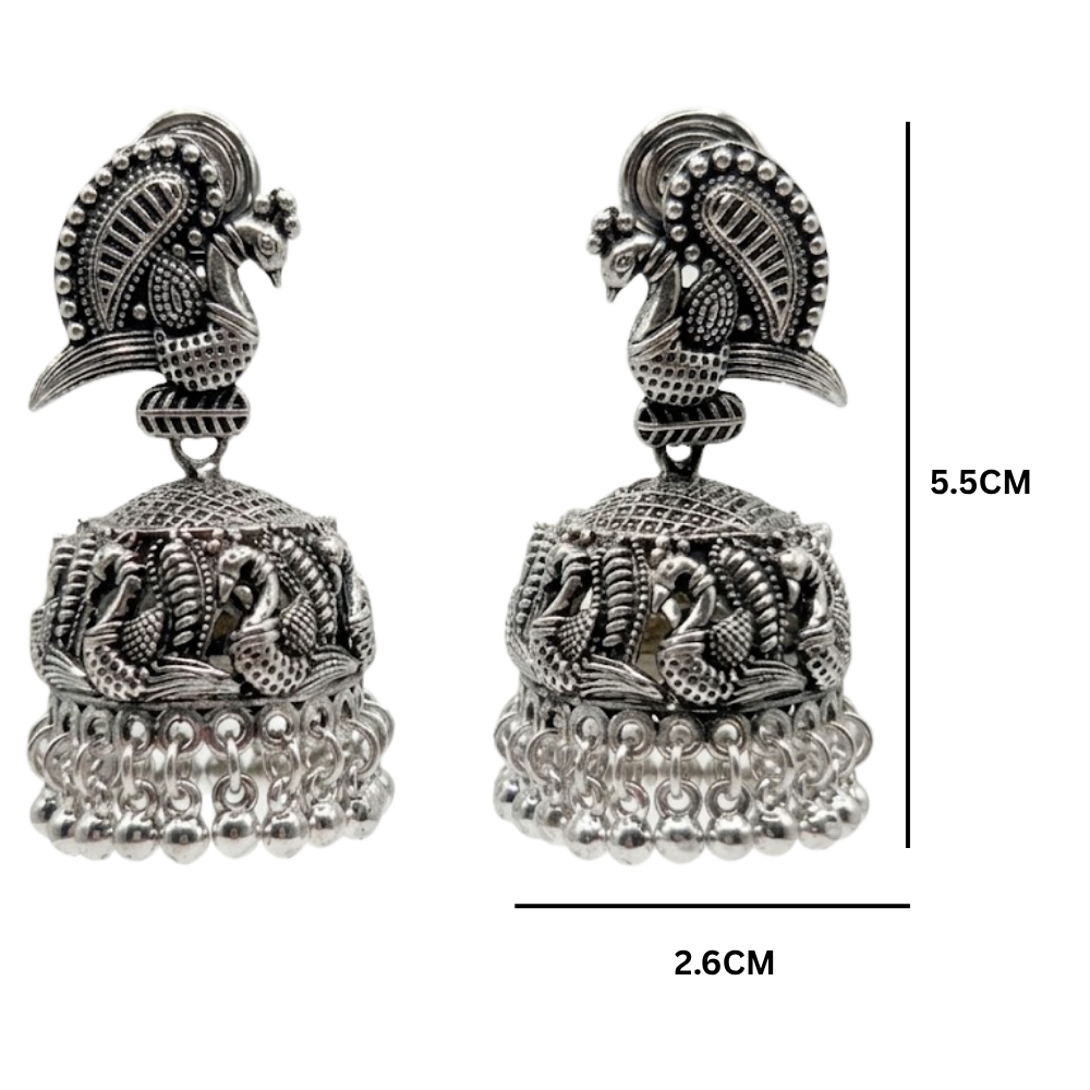 Adeela- Traditional Antique Dome Dangle Earrings