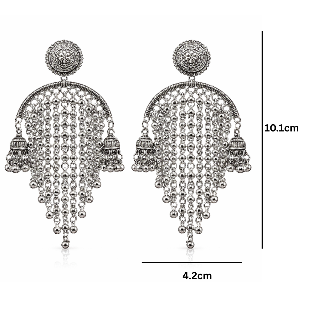 Veda- Ethnic Fringe Jhumka Dangle Earrings
