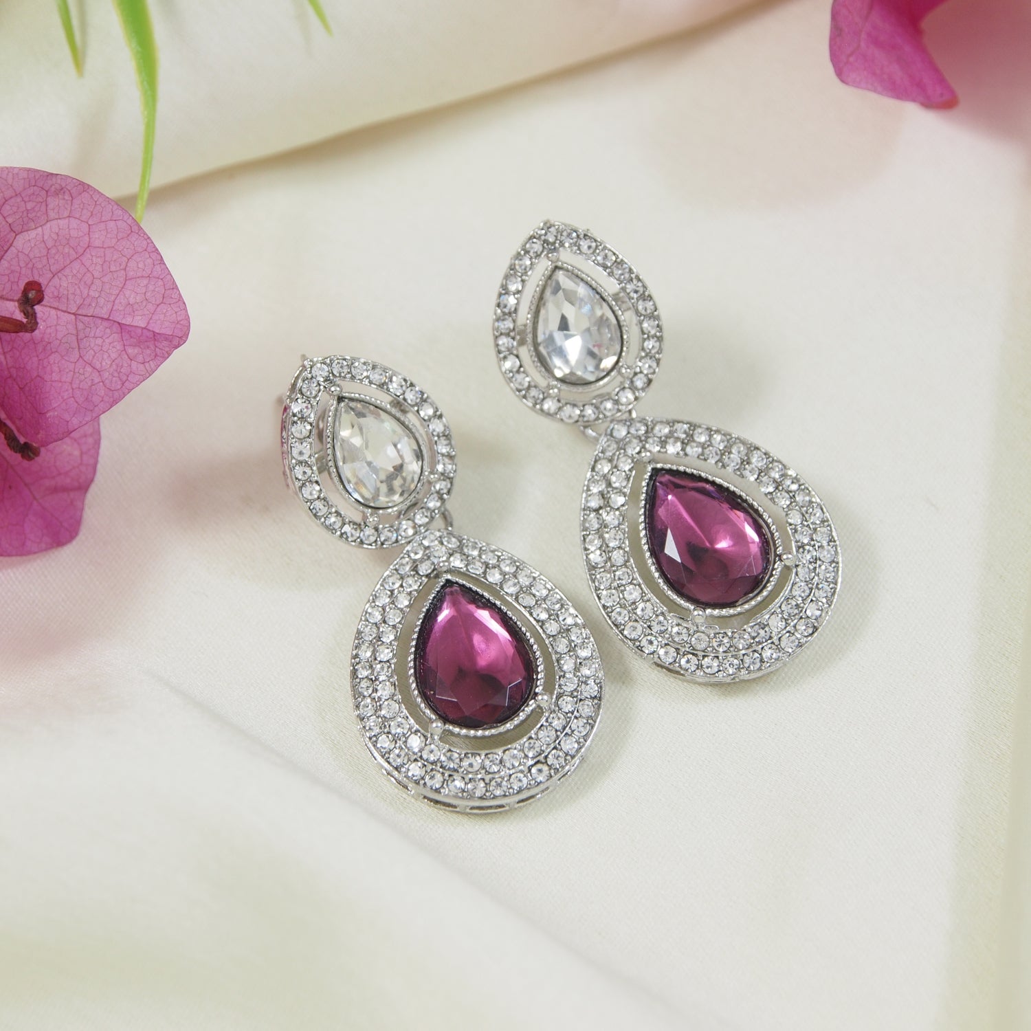 Eknoor Silver Wine Earrings
