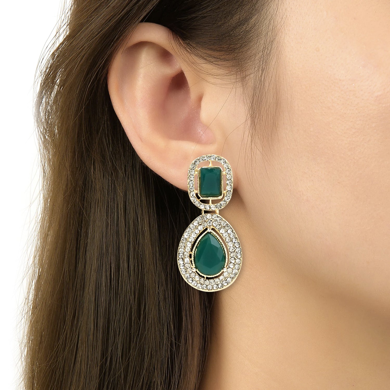 Viyana Green Earrings