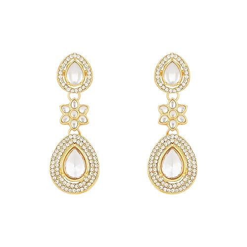 Anmol White Earrings