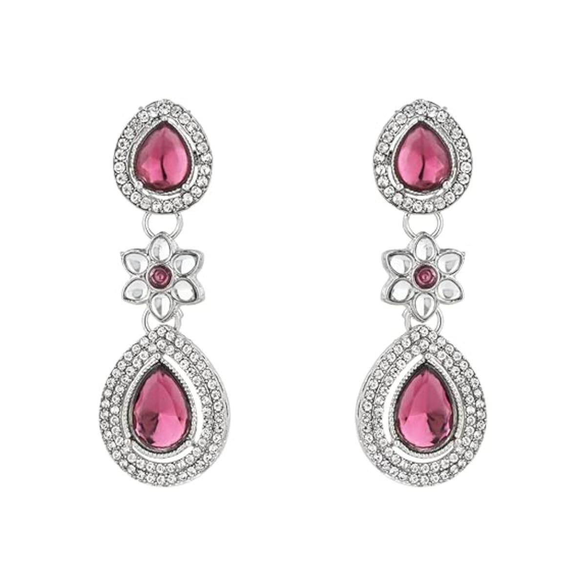 Anmol Silver Wine Earrings