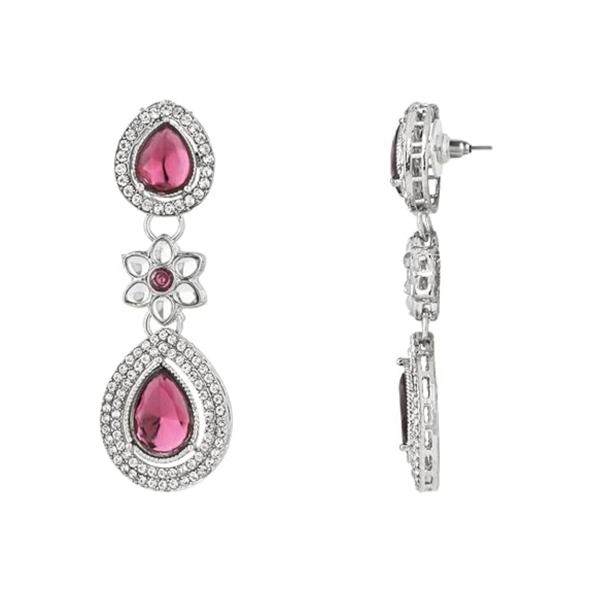 Anmol Silver Wine Earrings