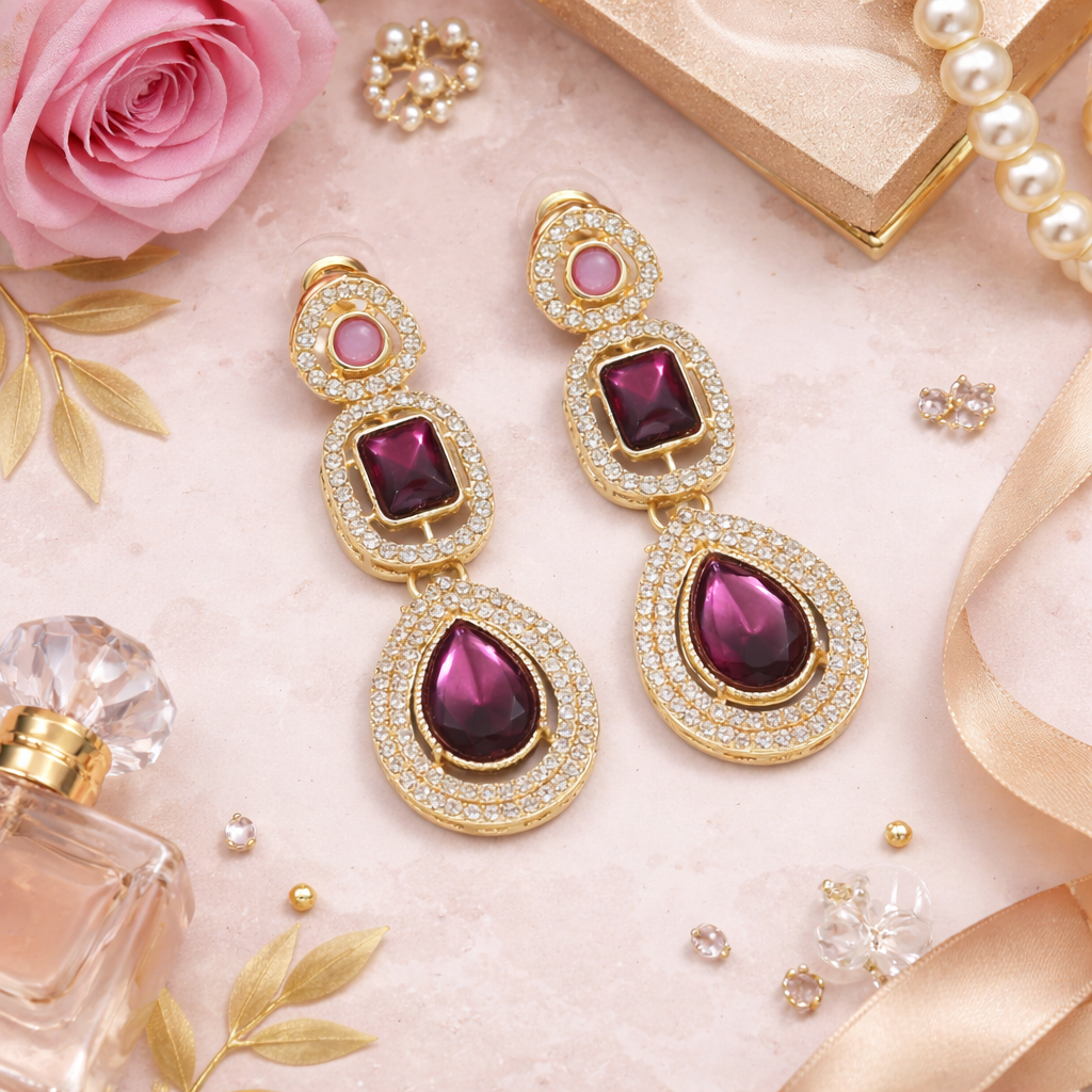 Niara Purple Earrings