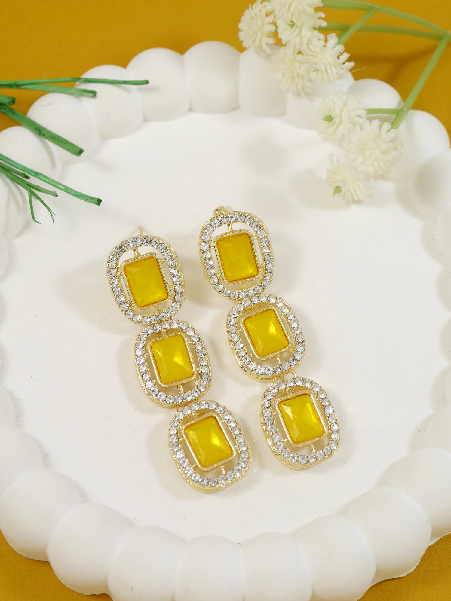 Helly Yellow Earrings