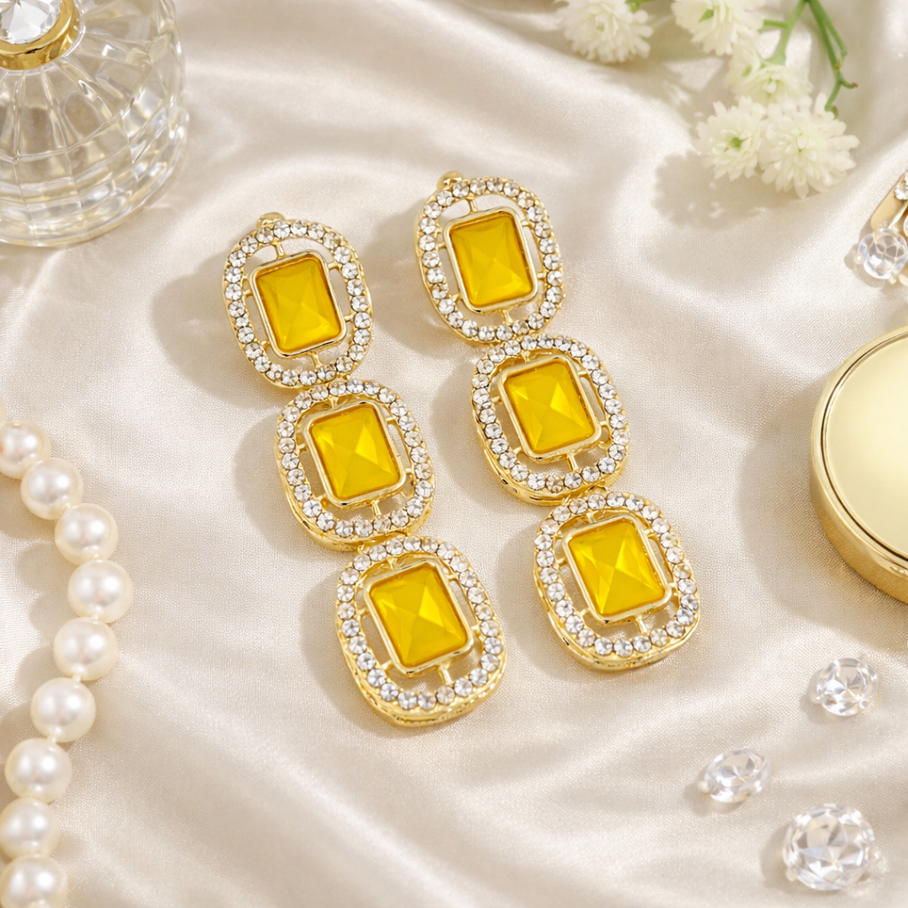 Helly Yellow Earrings