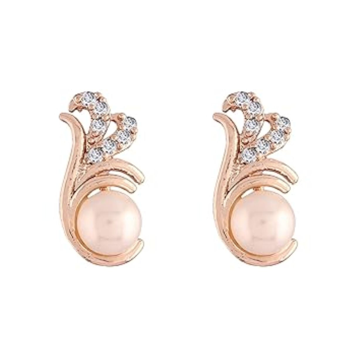 Elania Rosegold Studs