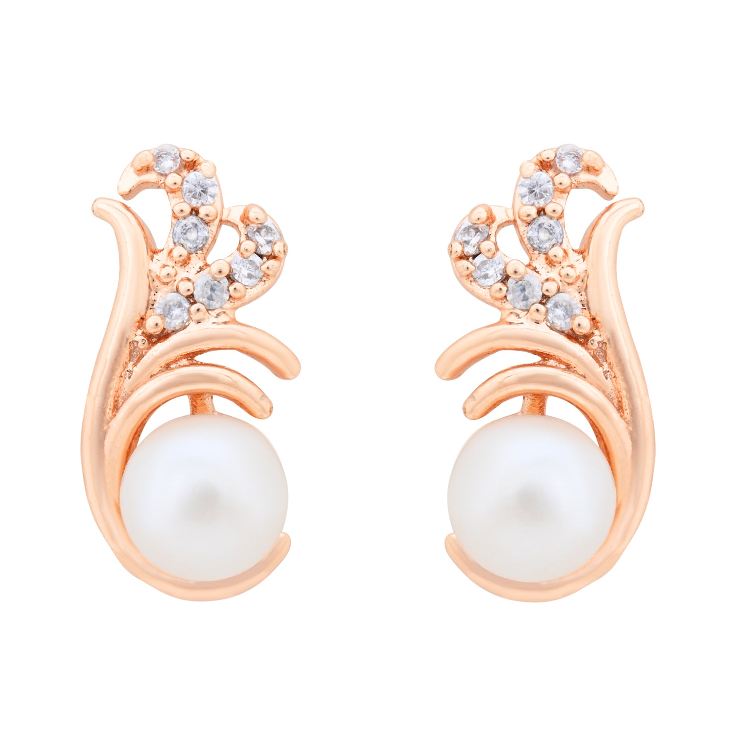 Elania Rosegold Studs