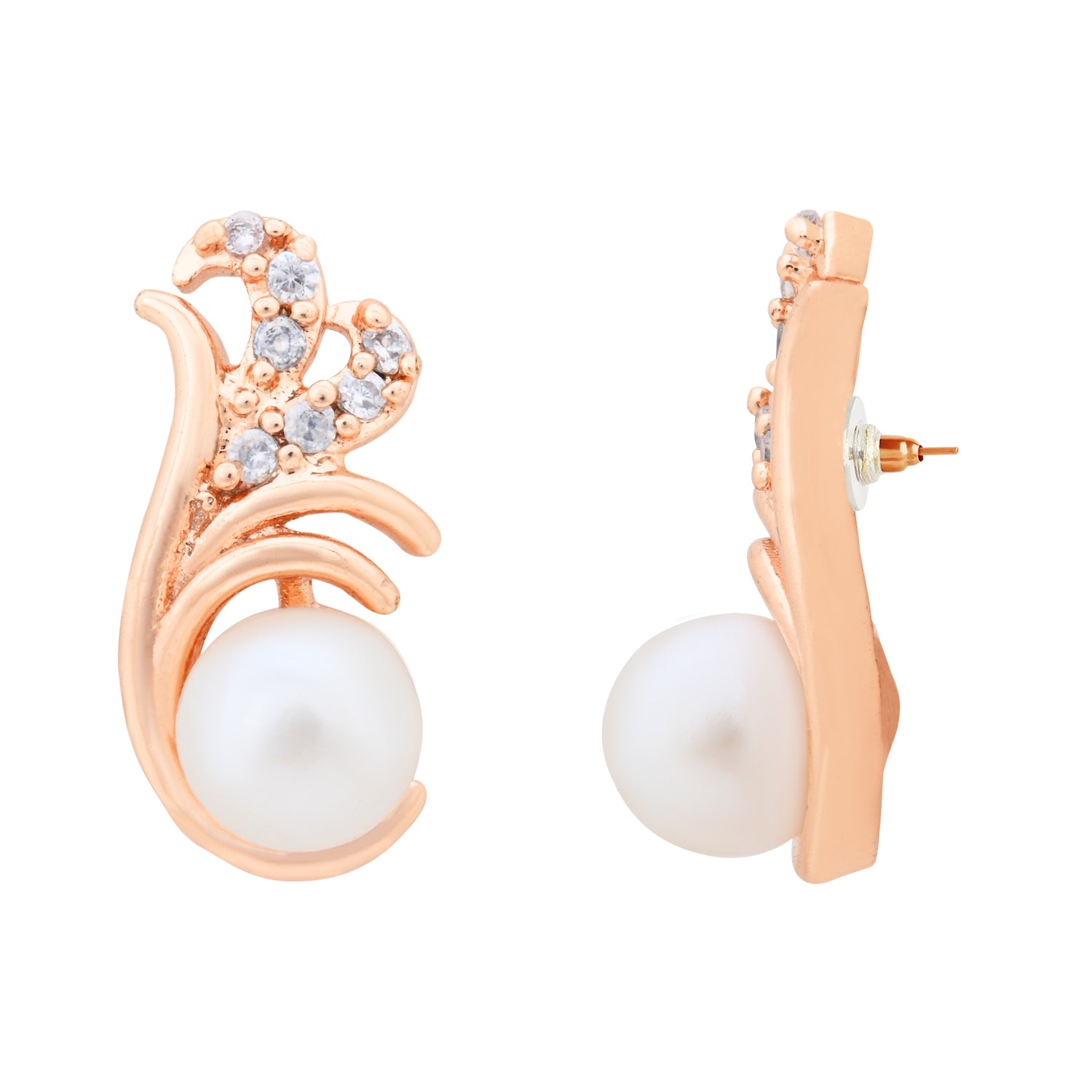 Elania Rosegold Studs
