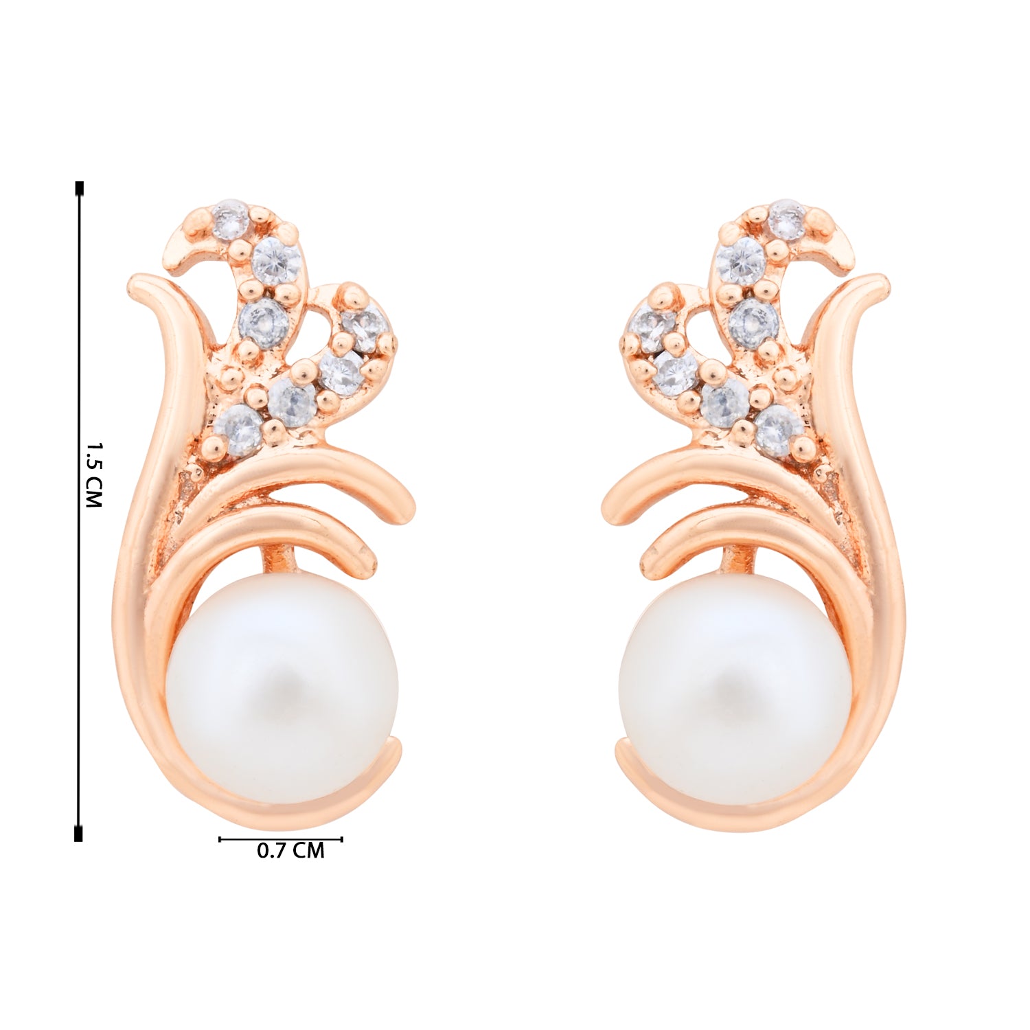 Elania Rosegold Studs