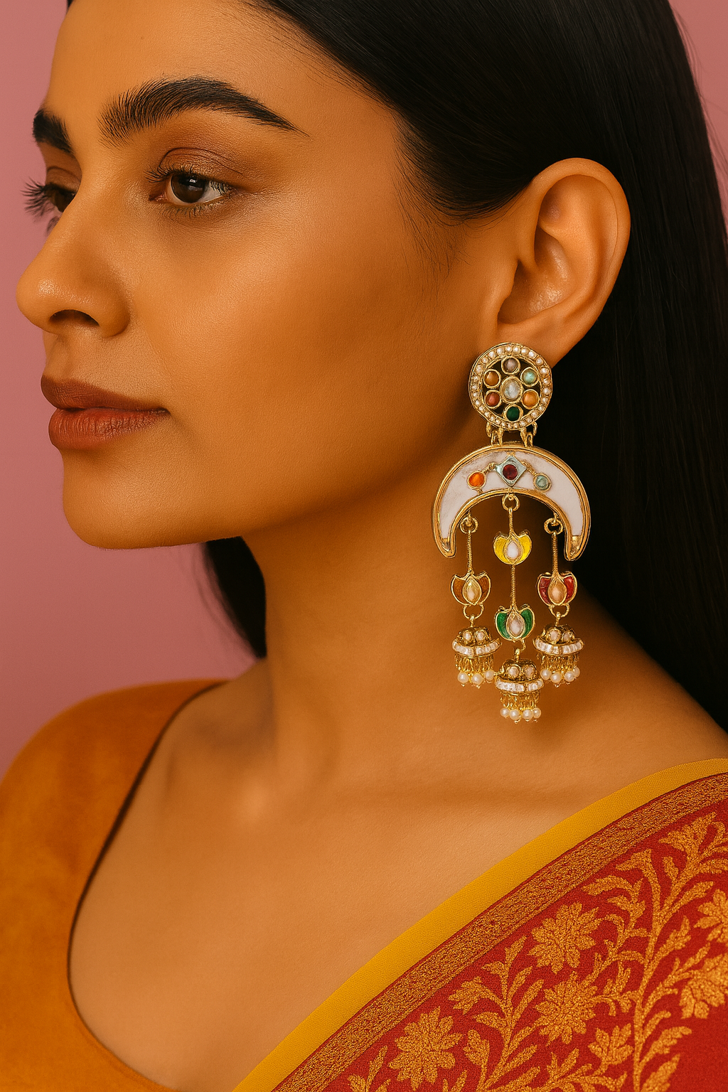 Anuja- Multicolor Mother of Pearl  Earrings