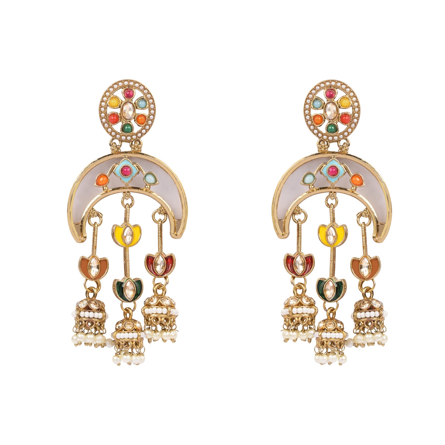 Anuja- Multicolor Mother of Pearl Earrings