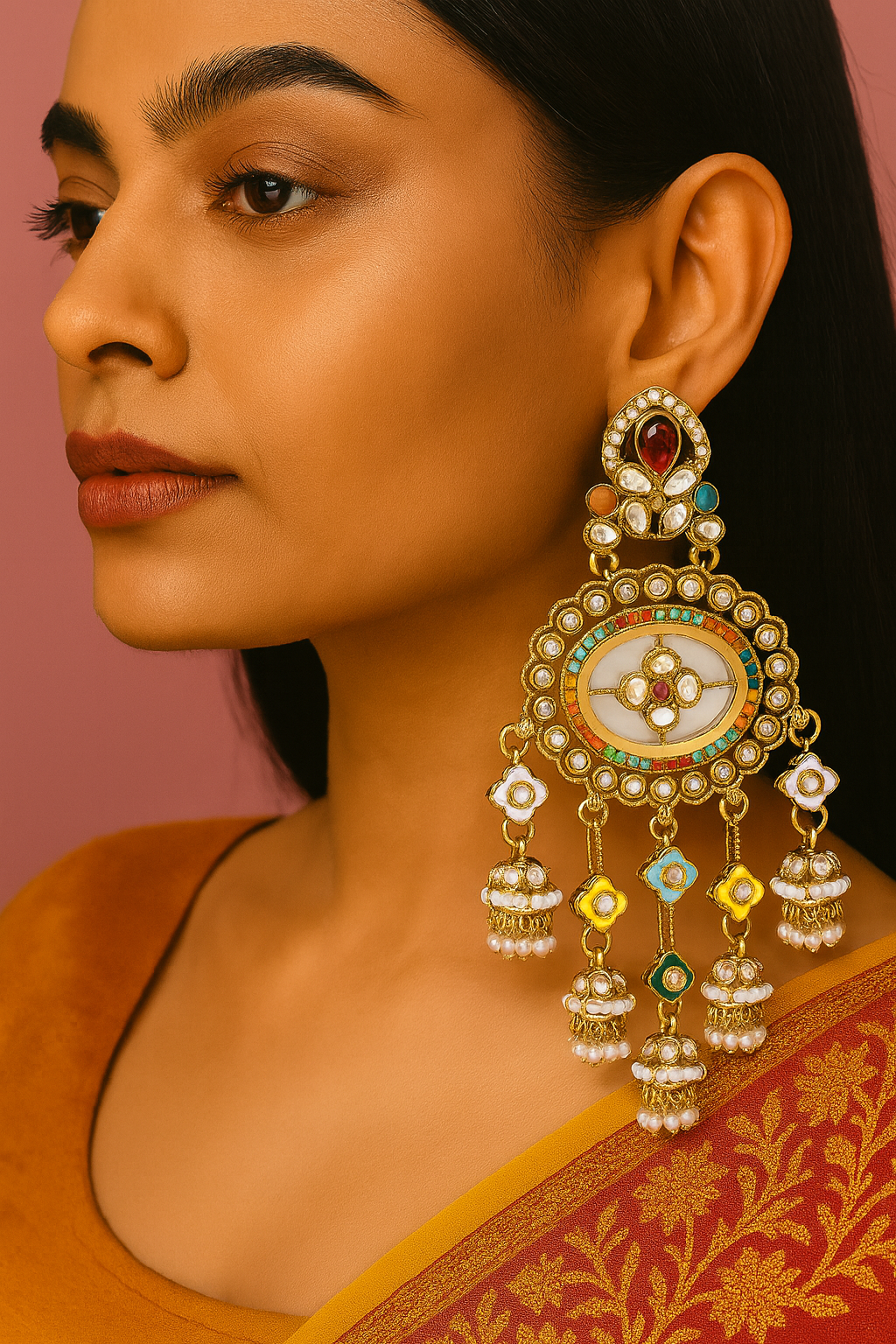 Amulya - Multicolor Mother of Pearl Earrings