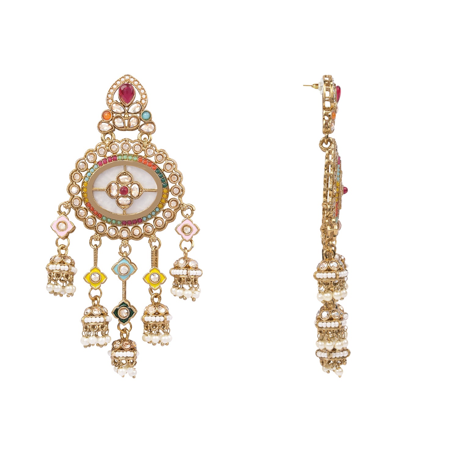 Amulya - Multicolor Mother of Pearl Earrings
