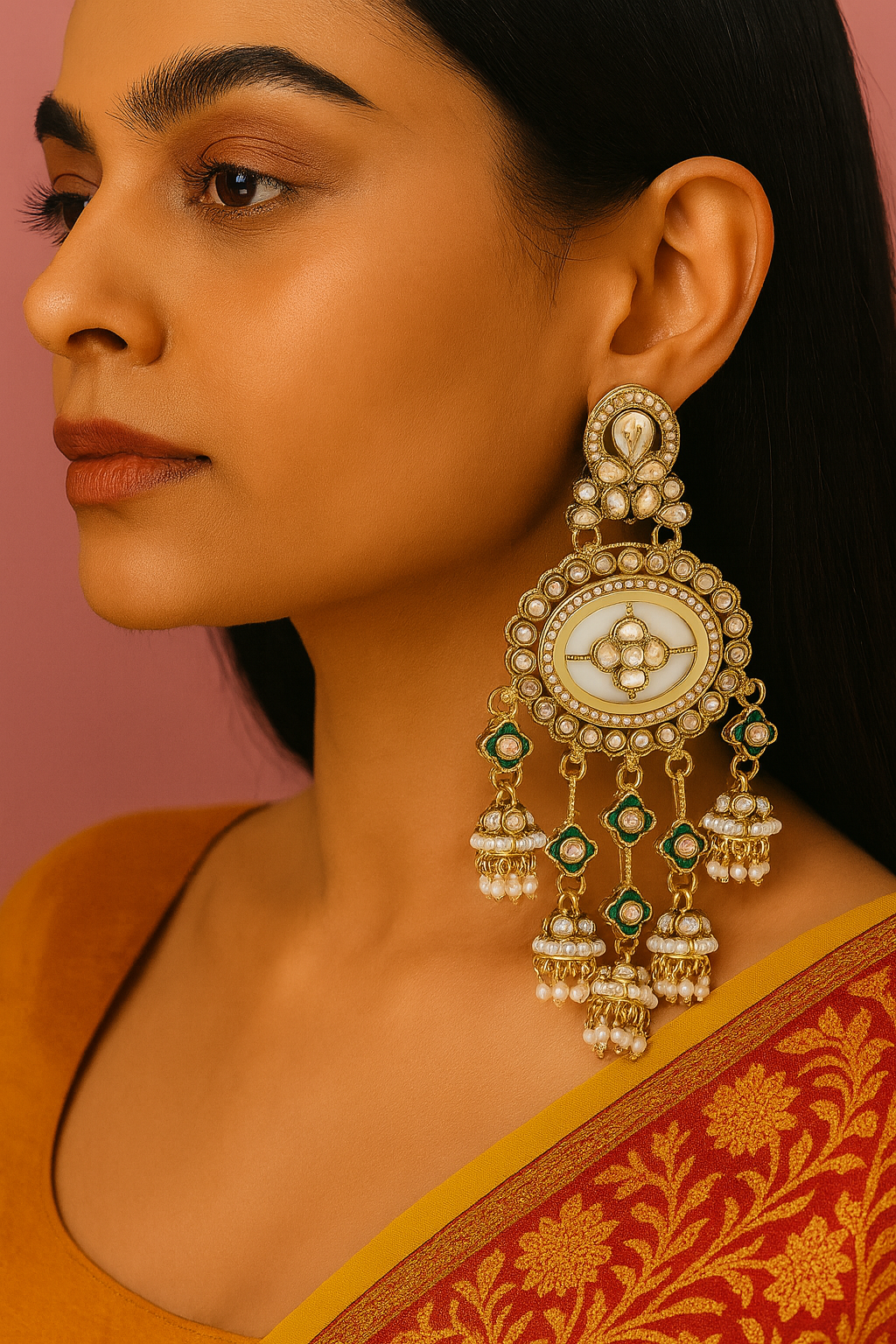Amulya - White Mother of Pearl Earrings