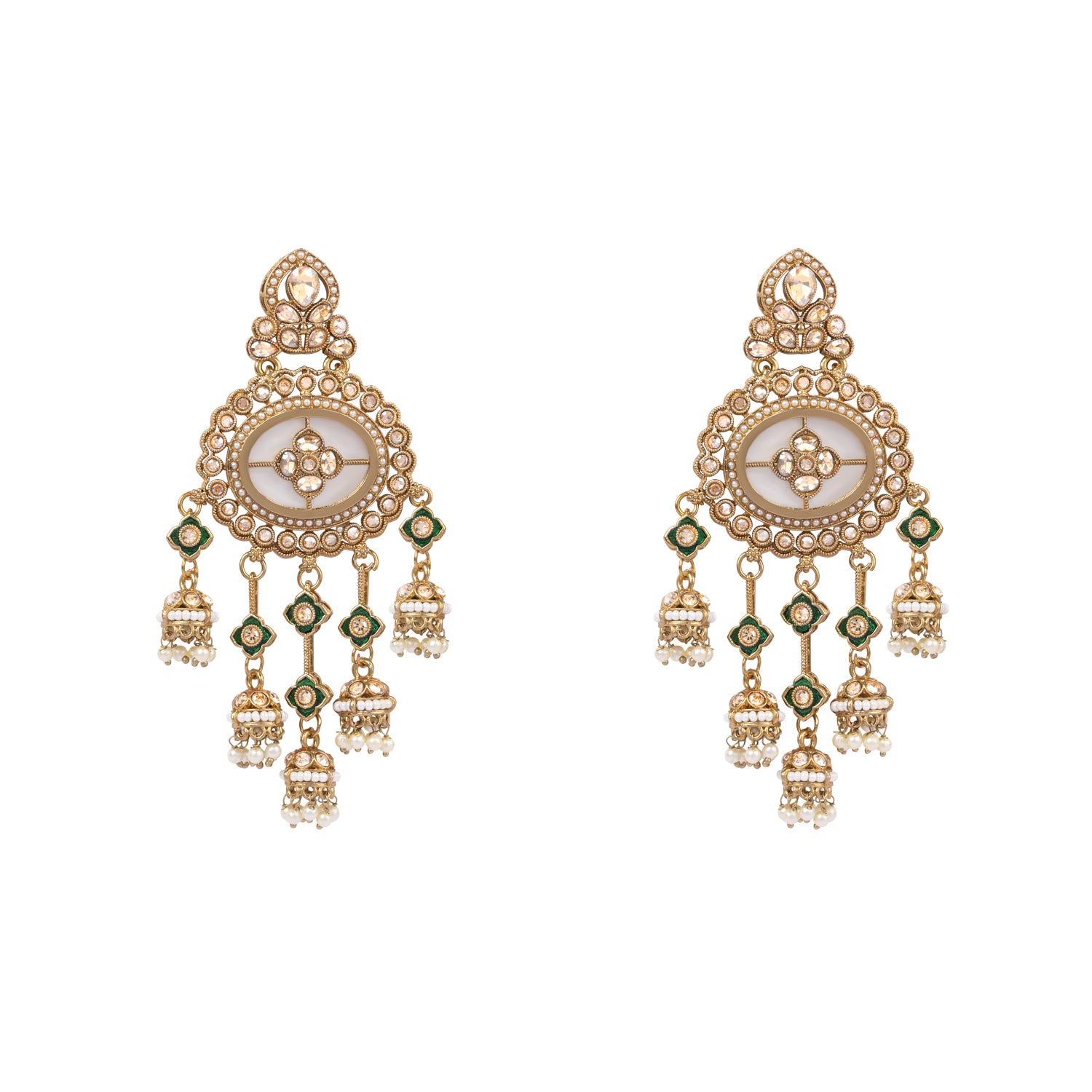 Amulya - White Mother of Pearl Earrings