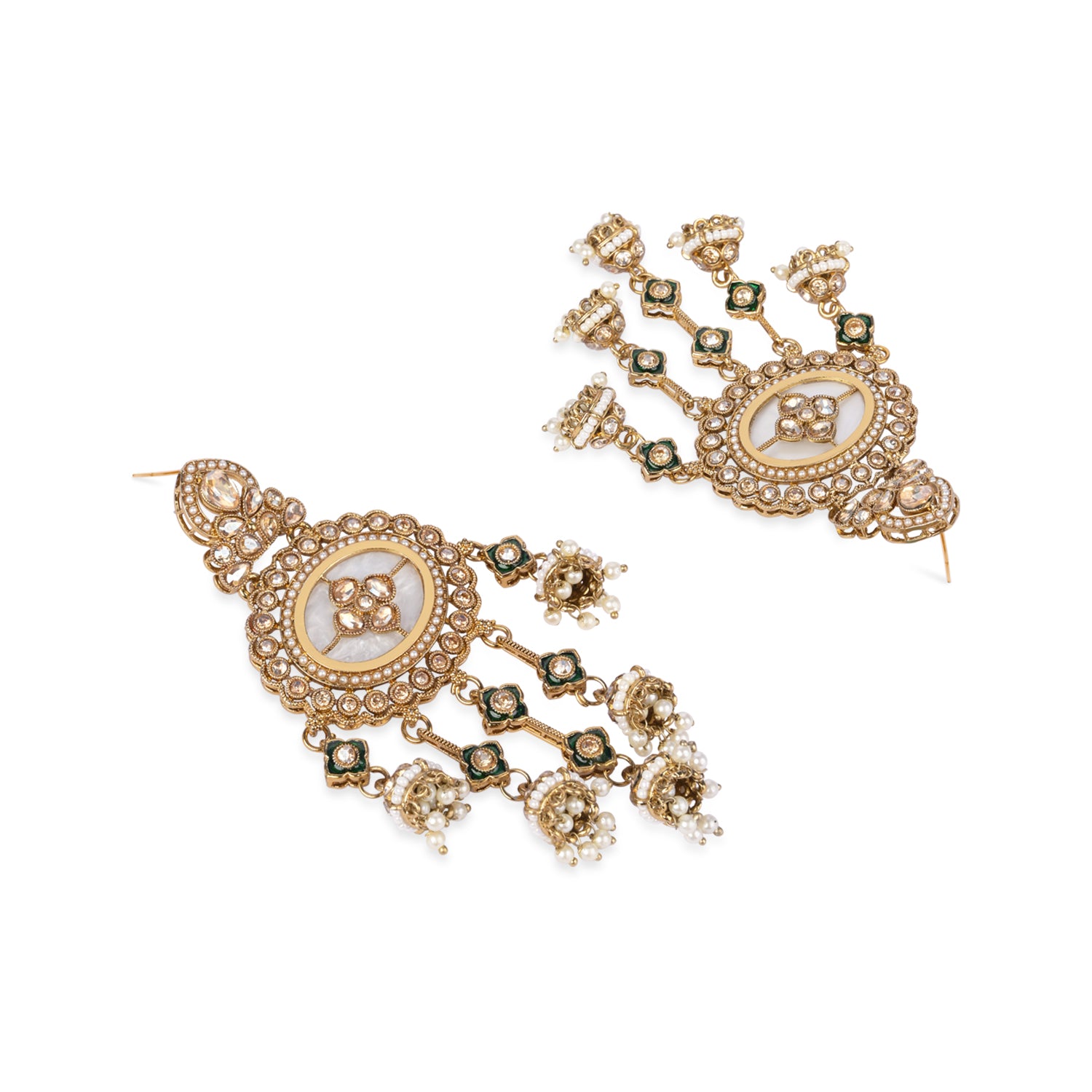 Amulya - White Mother of Pearl Earrings