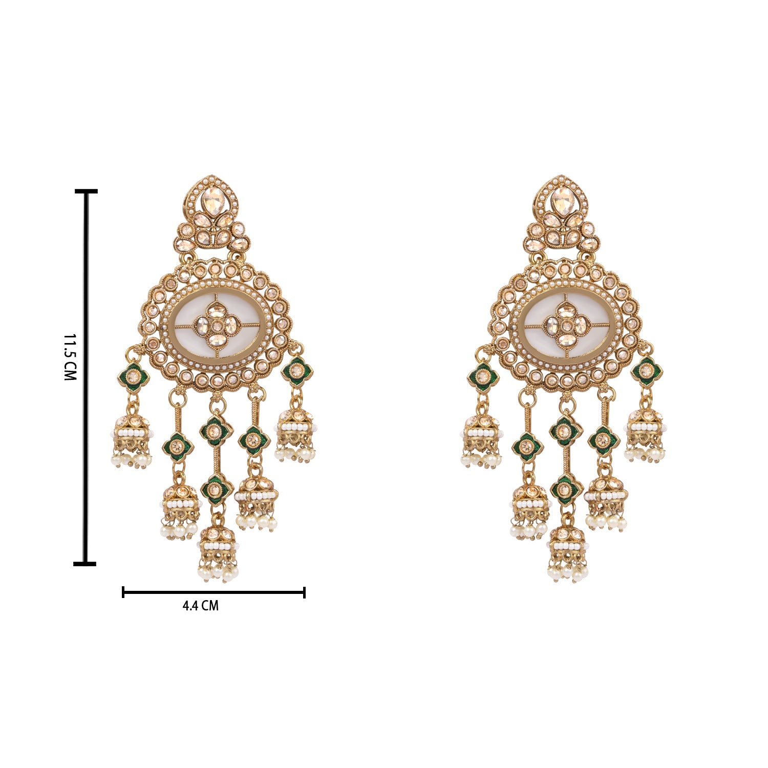 Amulya - White Mother of Pearl Earrings