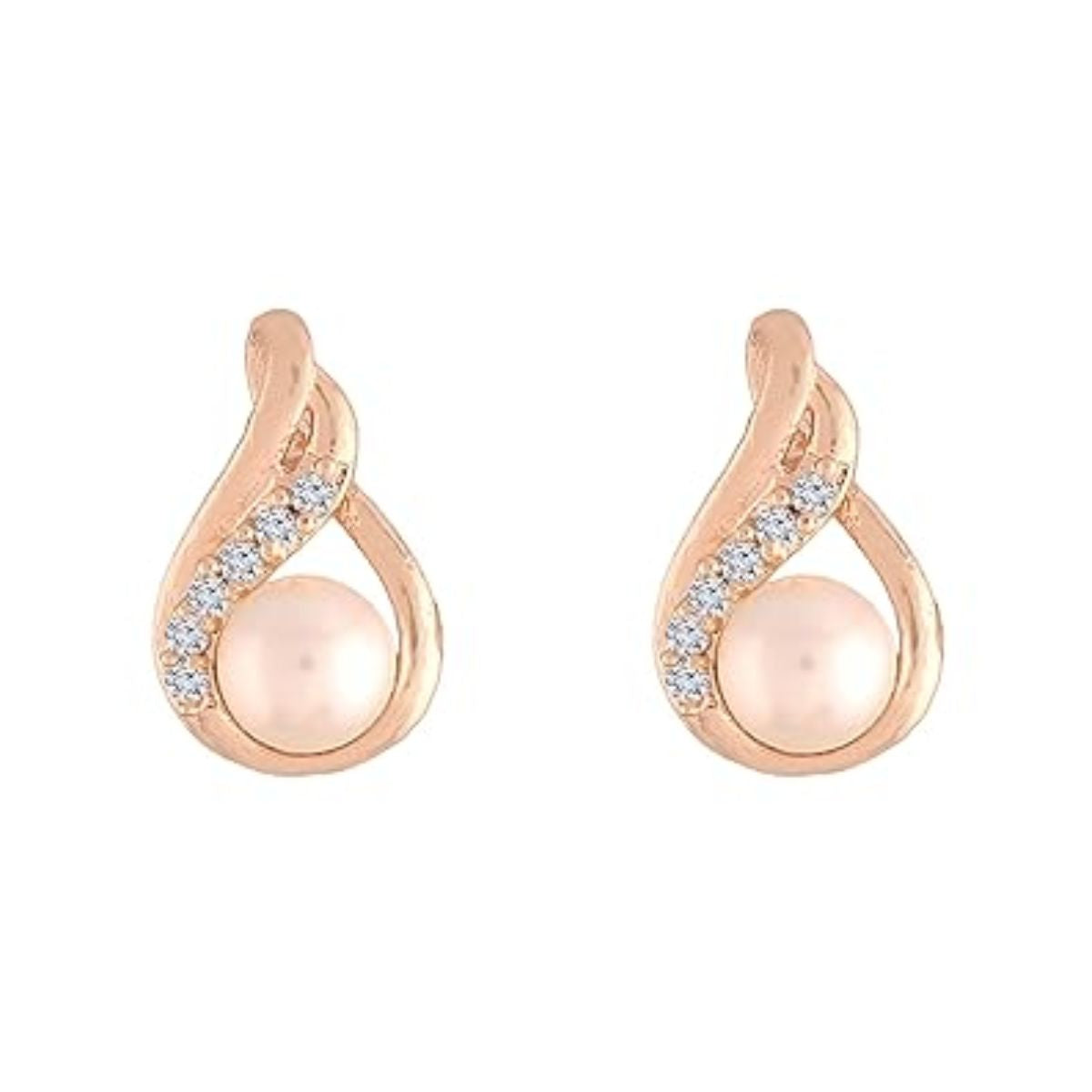 Taashvi Rosegold Studs