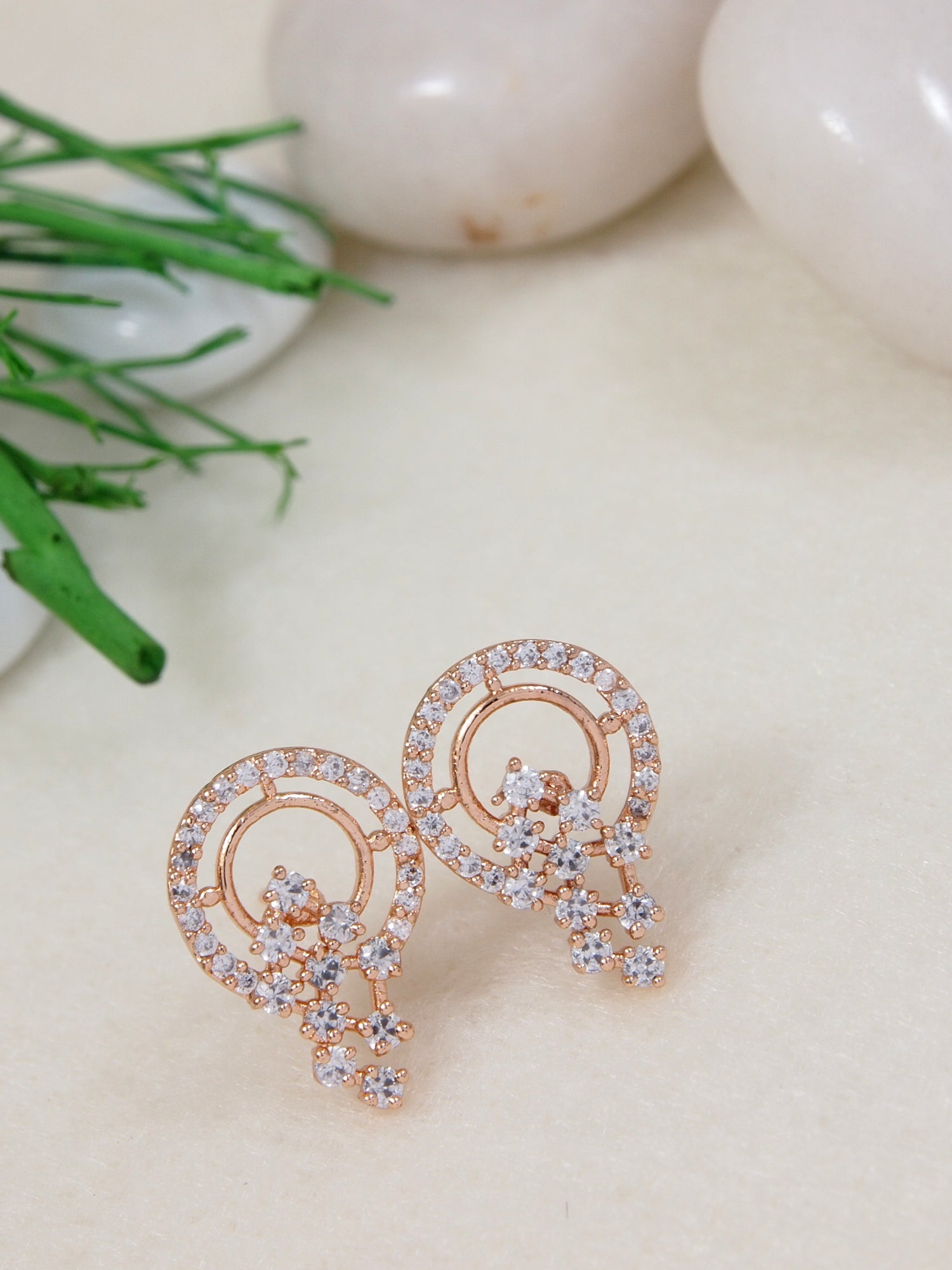 Rhea RoseGold Studs