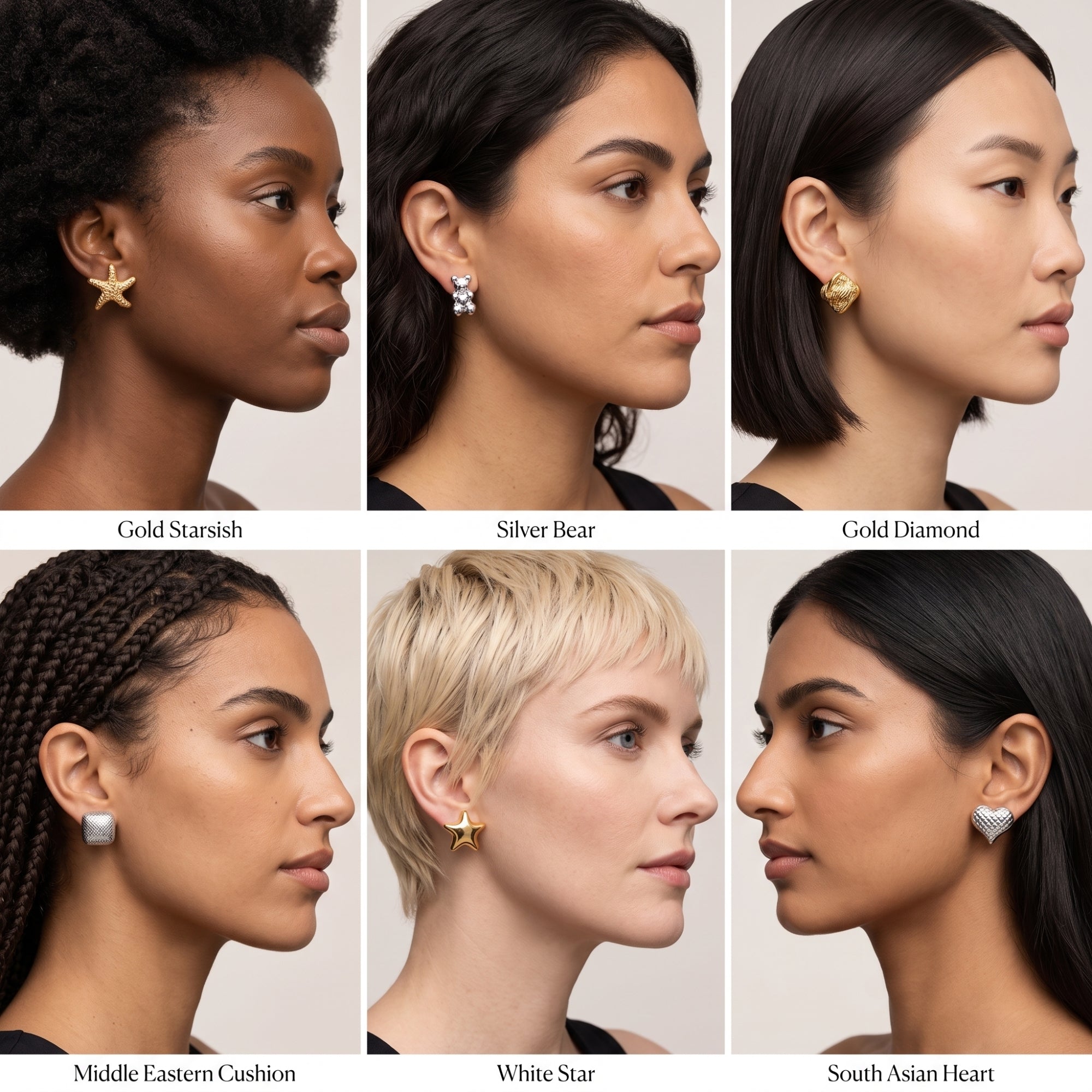 Trendy Assorted Geometric Stud Earrings Combo With Foldable Velvet Box (Set of 12)